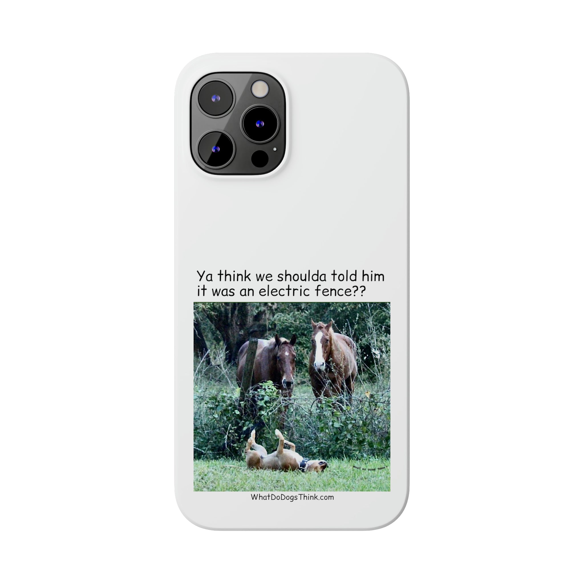 Electric Fence White Slim Phone Case