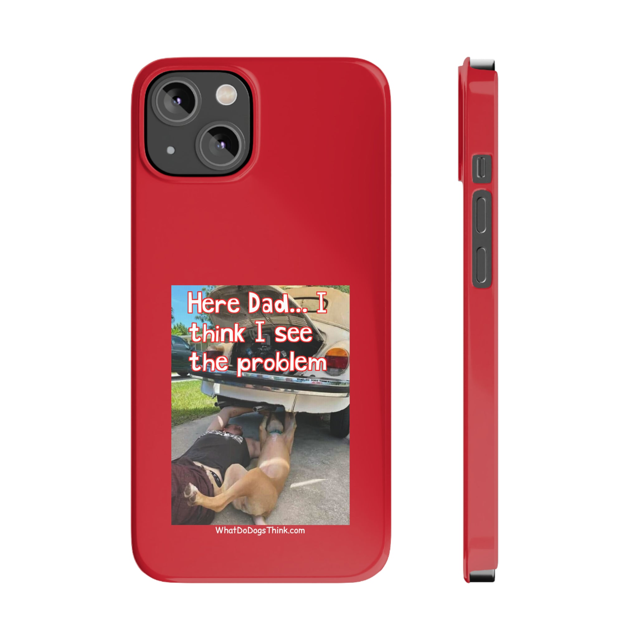 Here Dad Red Slim Phone Cases