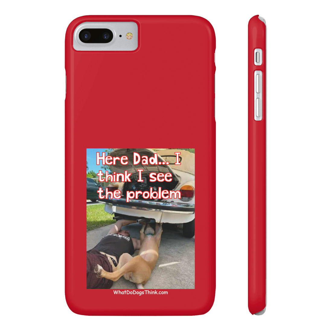 Here Dad Red Slim Phone Cases
