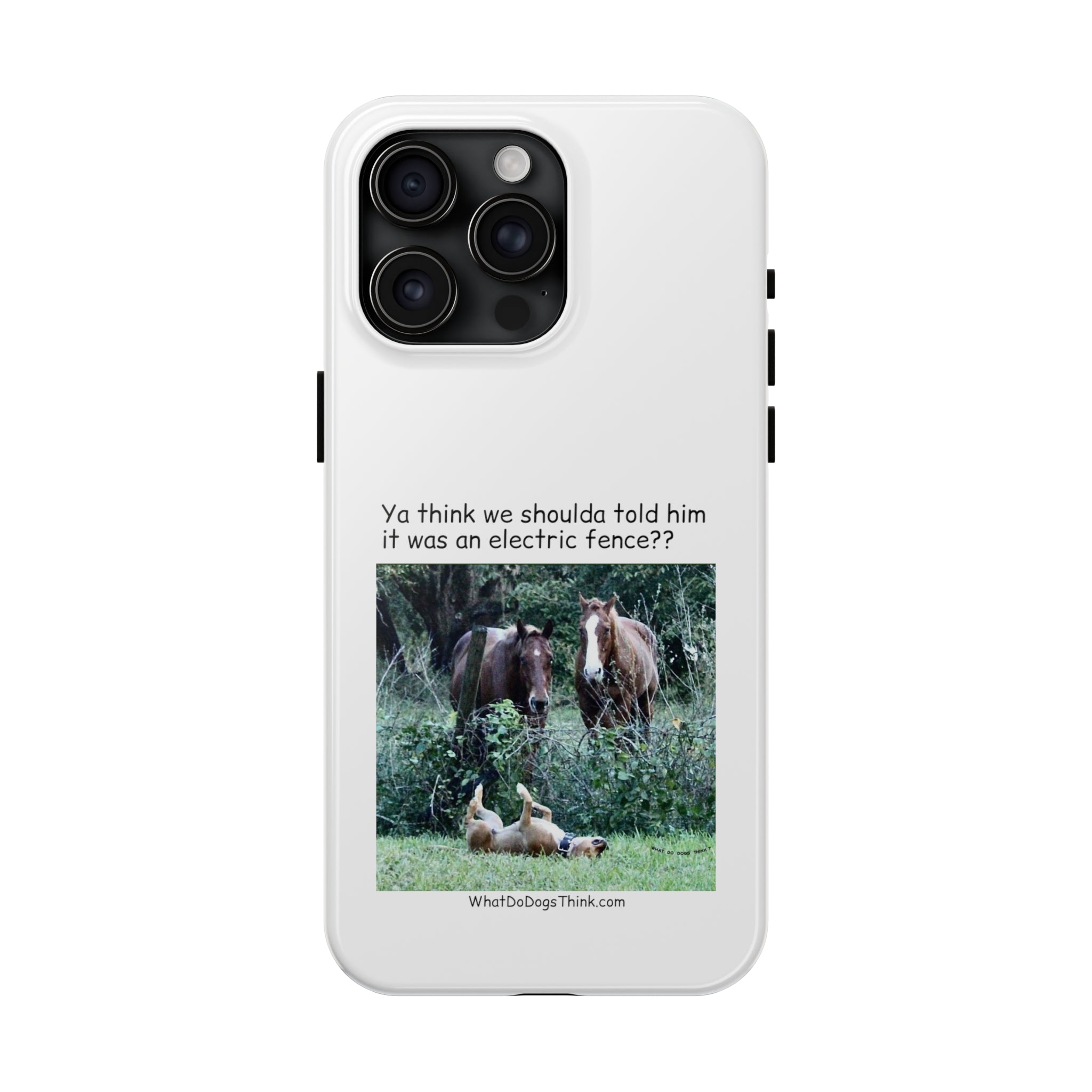 Electric Fence White Tough Phone Cases