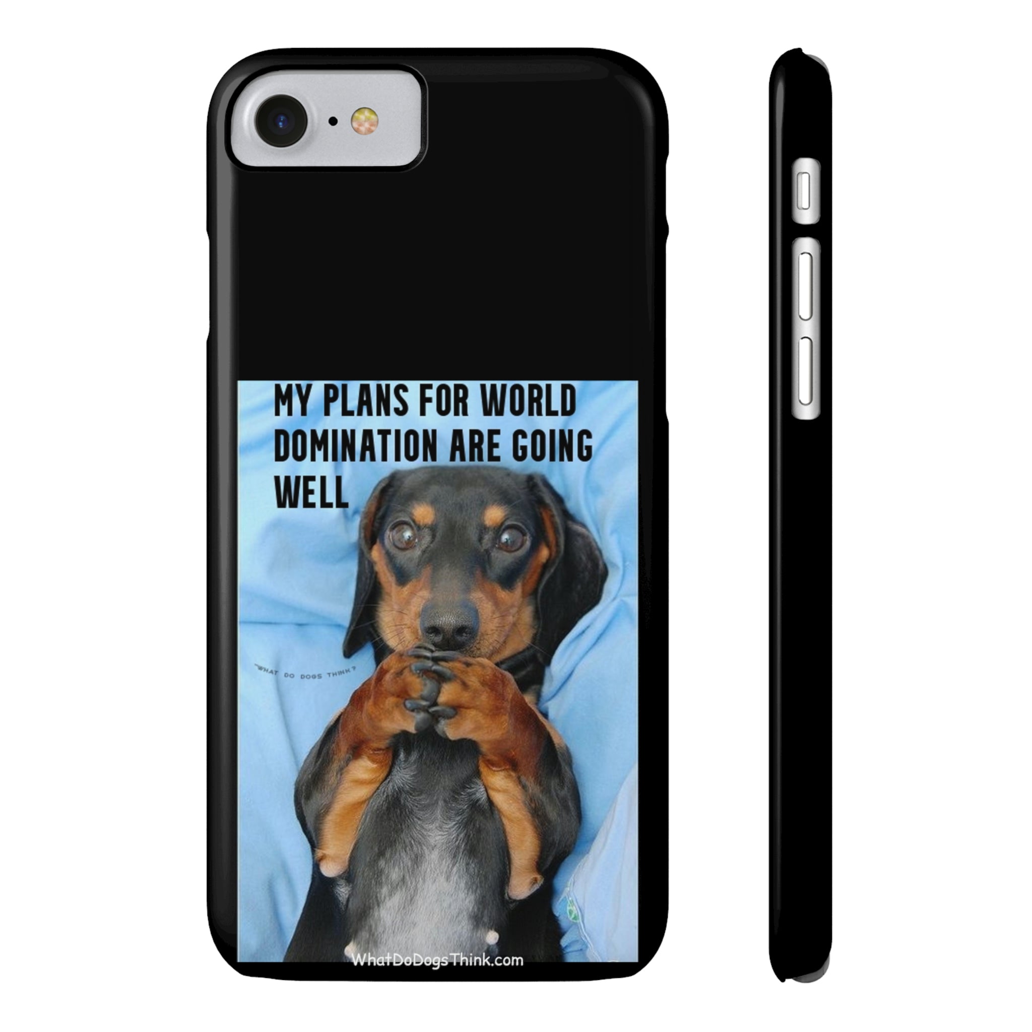 World Domination Black Slim Phone Cases