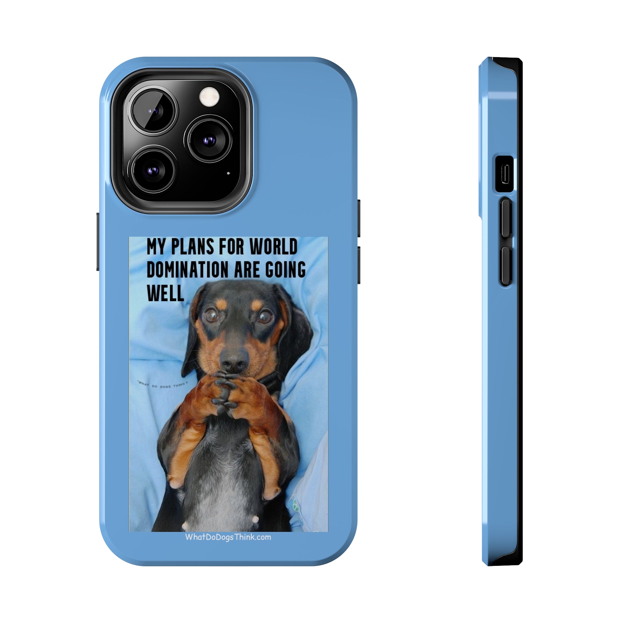 World Domination Blue Tough Phone Cases