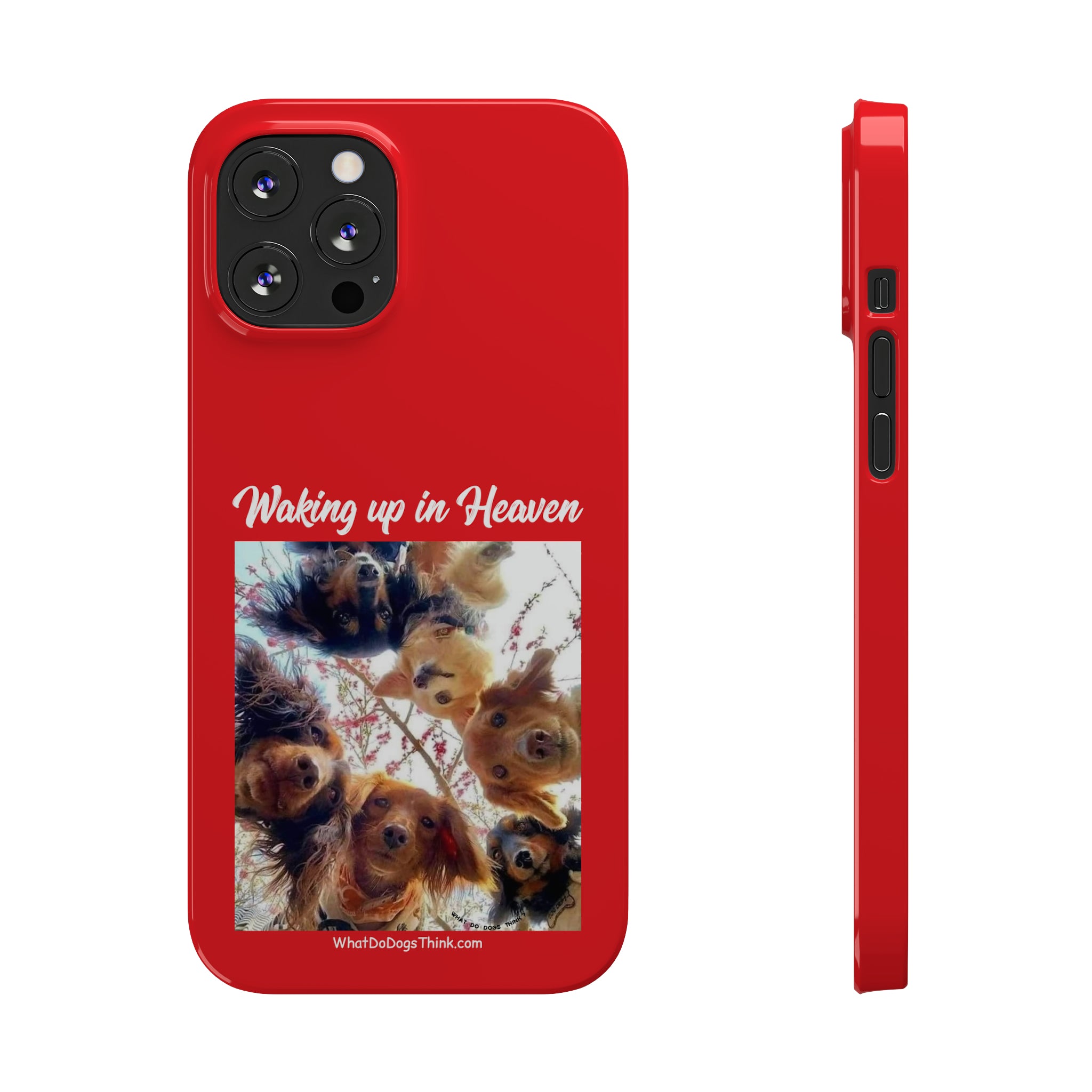 Waking Up In Heaven Red Slim Phone Cases