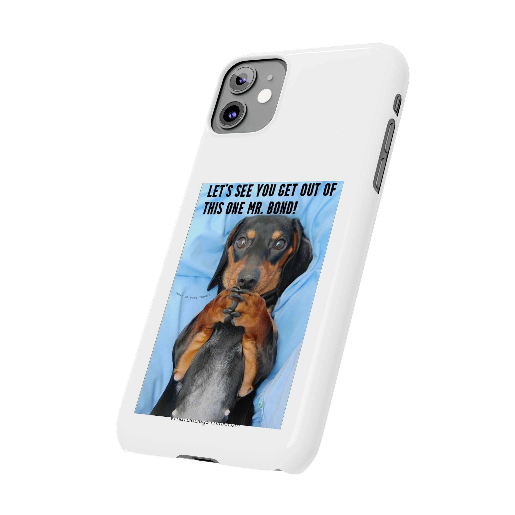 Mr. Bond White Slim Phone Cases