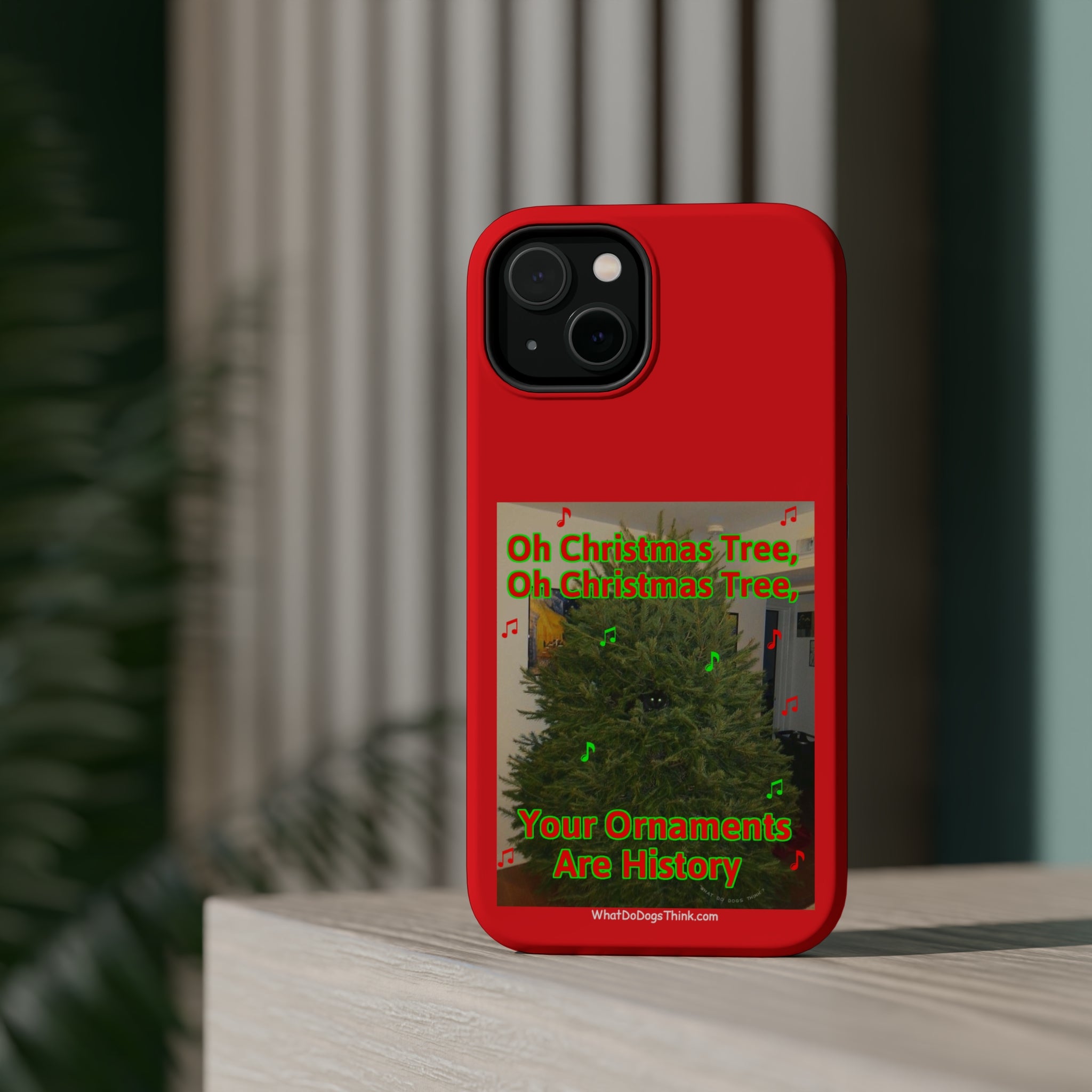 Christmas Tree Cat Red MagSafe Tough Case