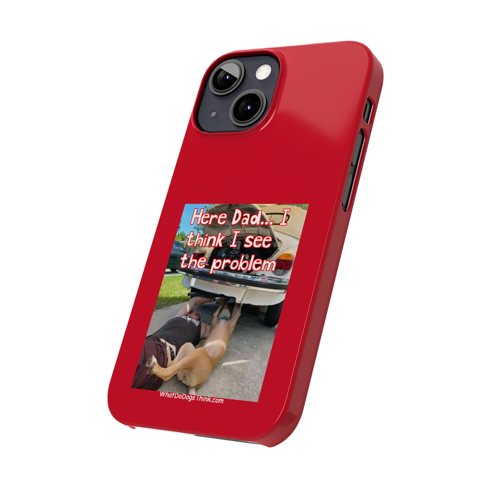 Here Dad Red Slim Phone Cases