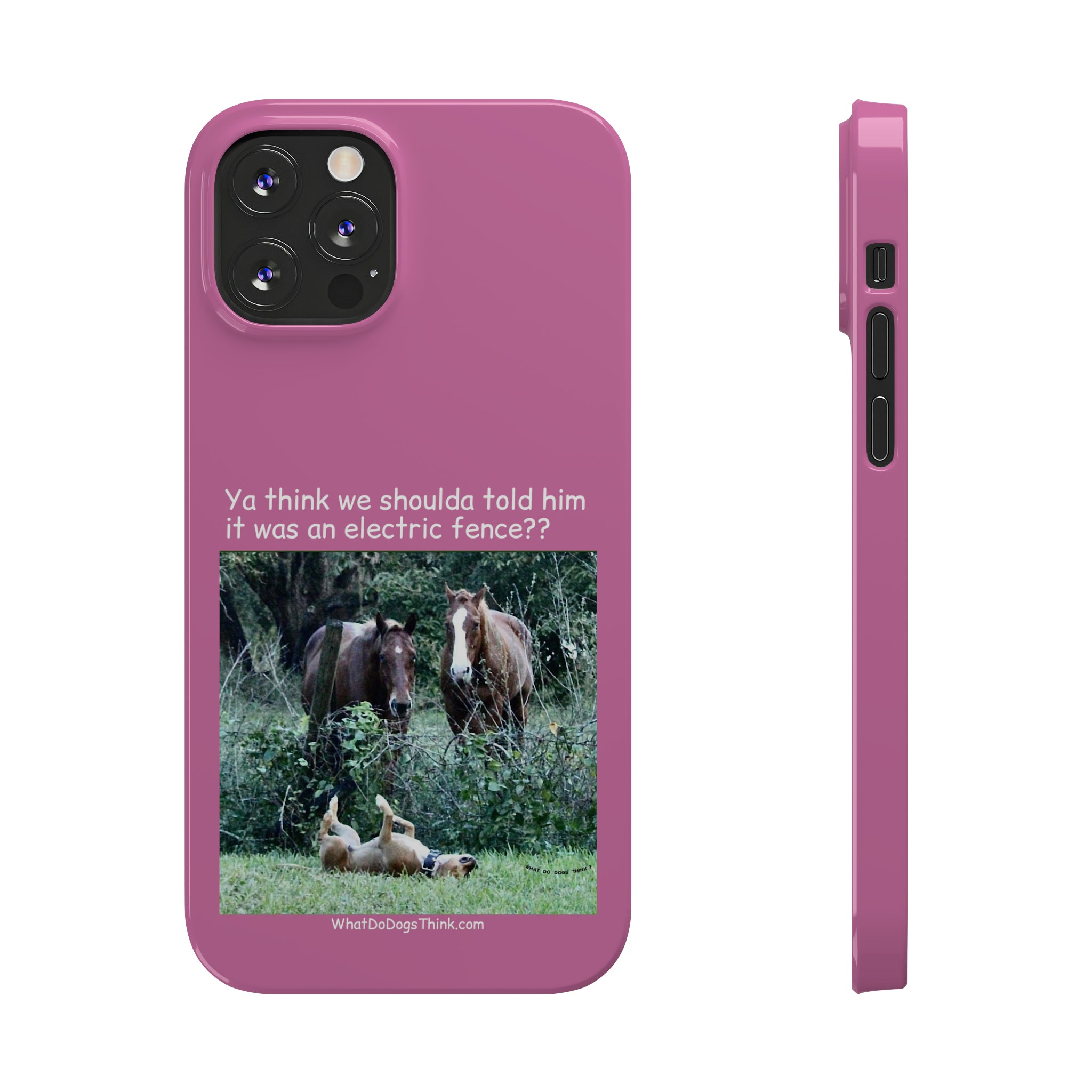 Electric Fence Pink Slim Phone Case