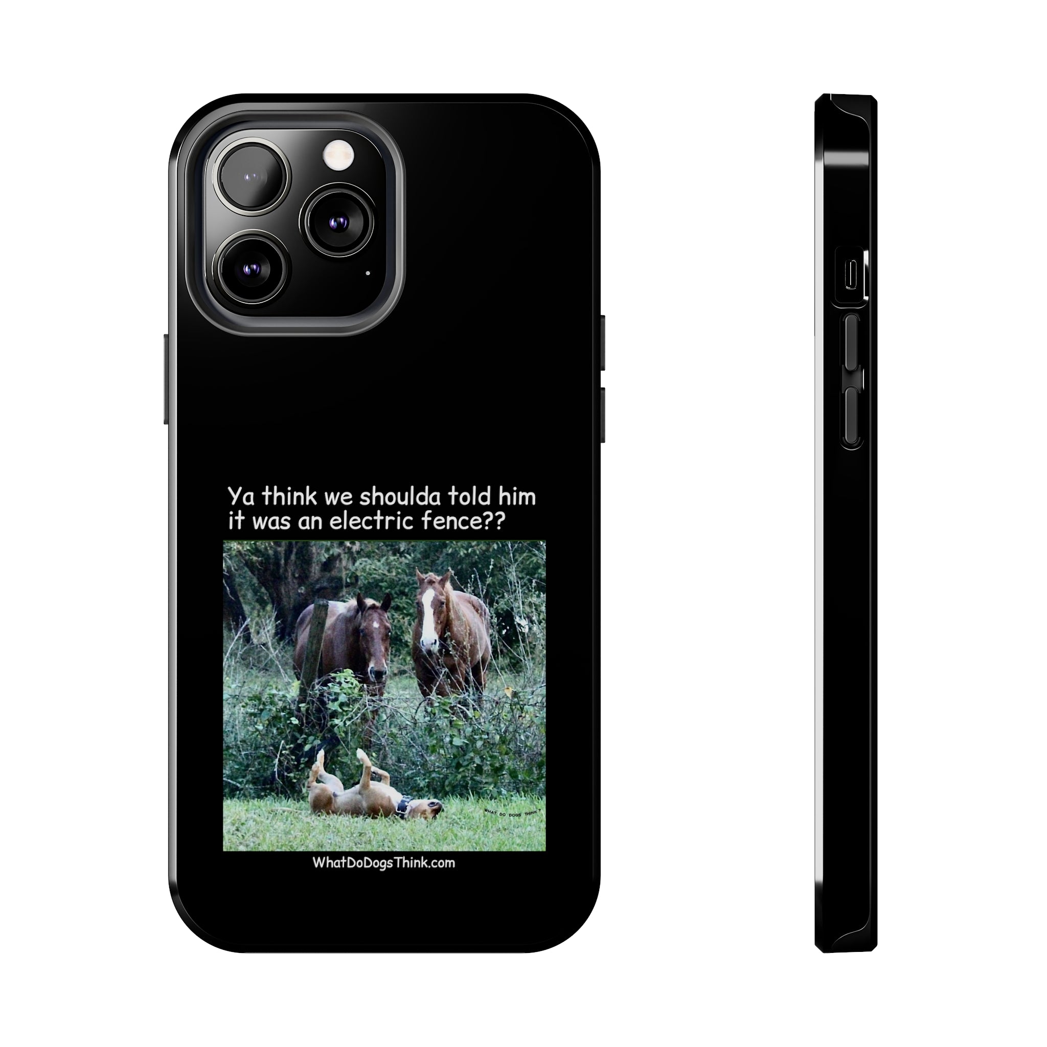 Electric Fence Black Tough Phone Cases