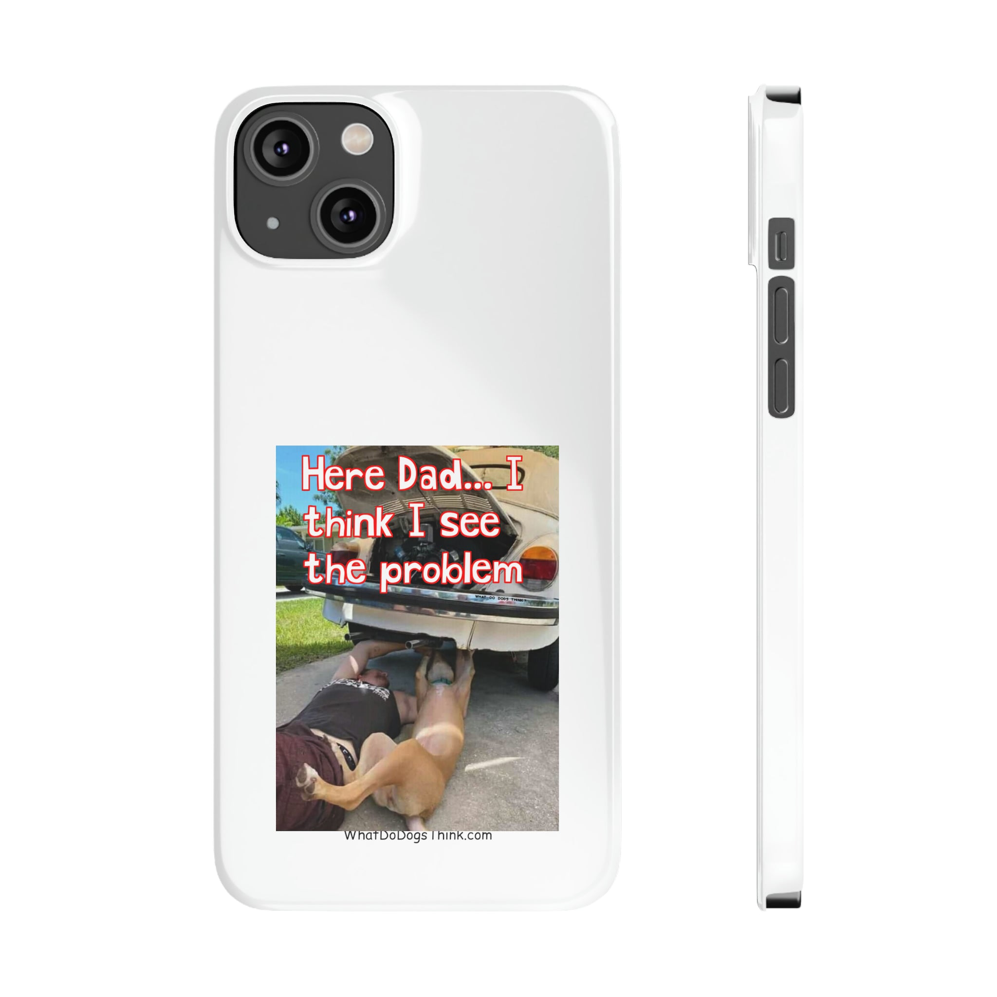 Here Dad White Slim Phone Cases
