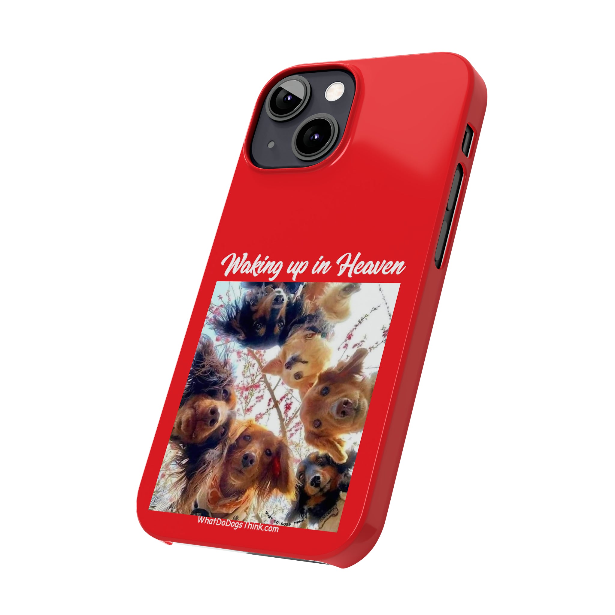 Waking Up In Heaven Red Slim Phone Cases