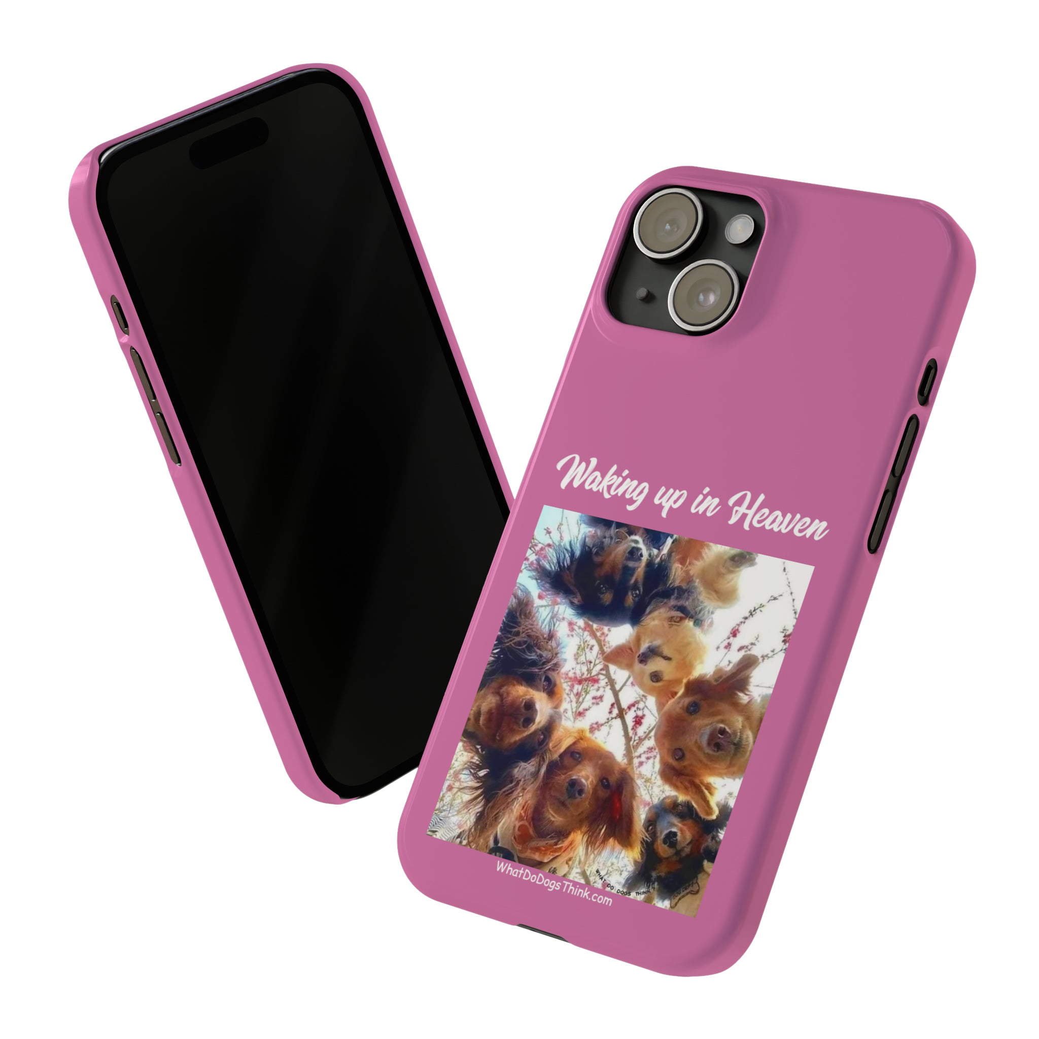 Waking Up In Heaven Pink Slim Phone Cases