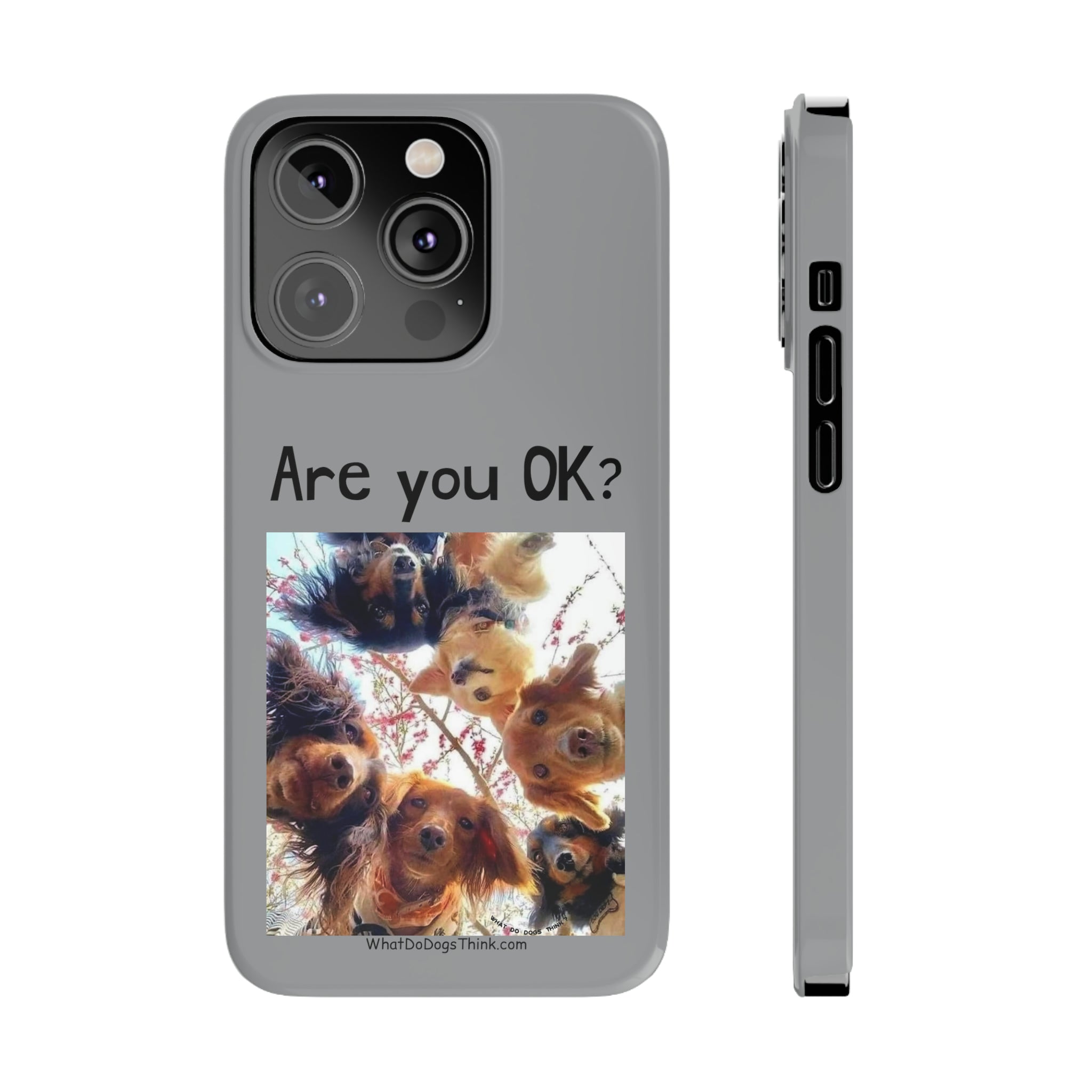 Are you OK? Grey Slim Phone Cases