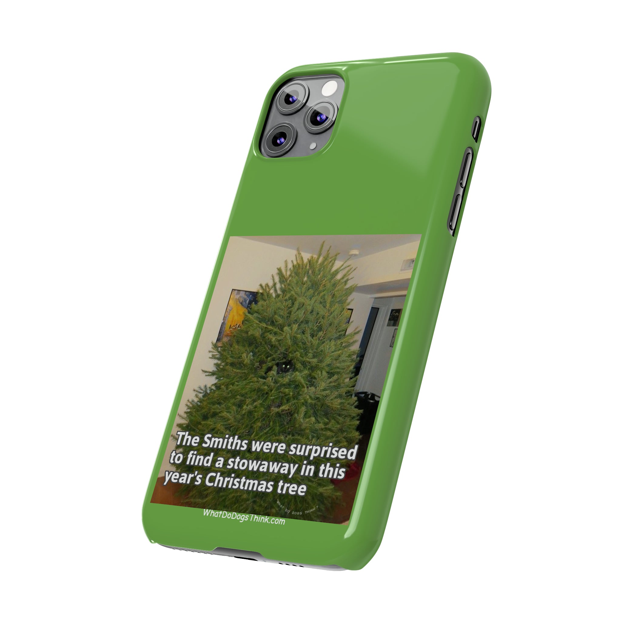Stowaway Cat Green Slim Phone Case
