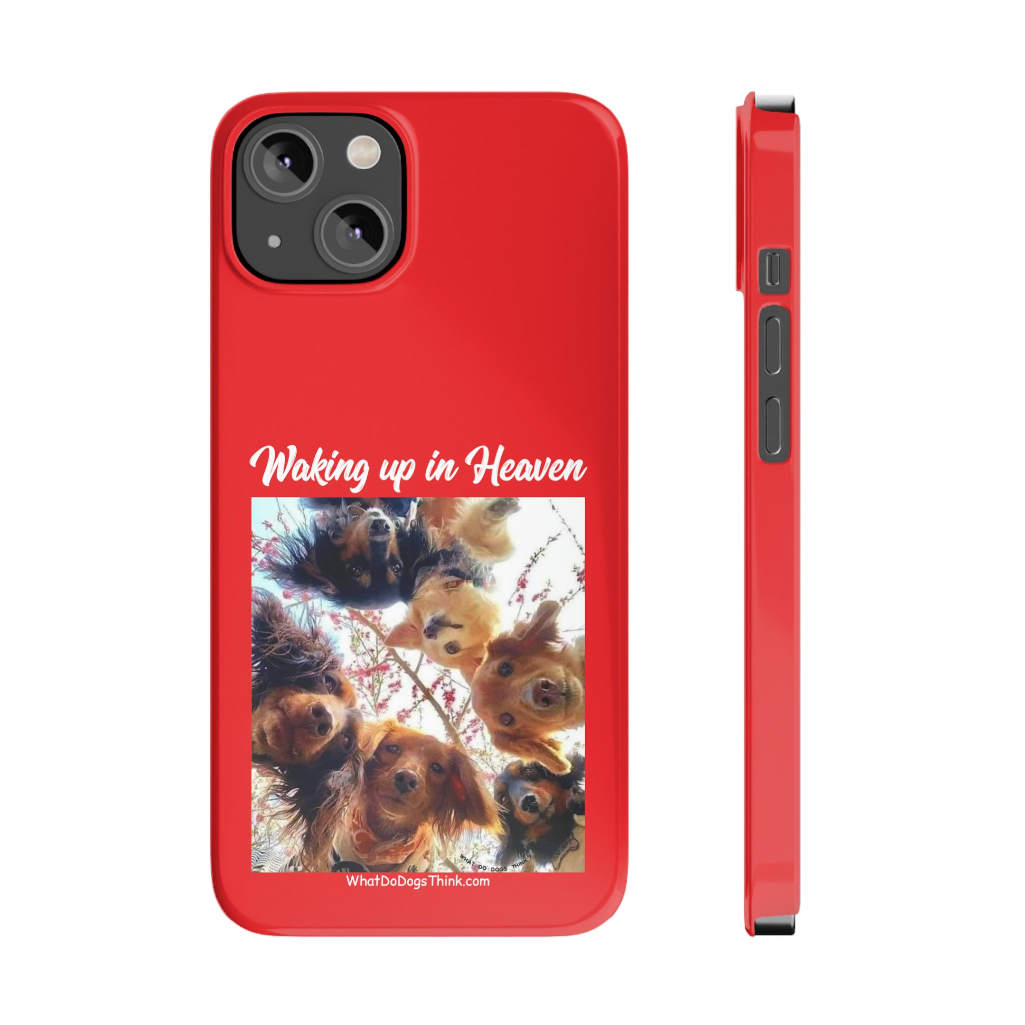 Waking Up In Heaven Red Slim Phone Cases
