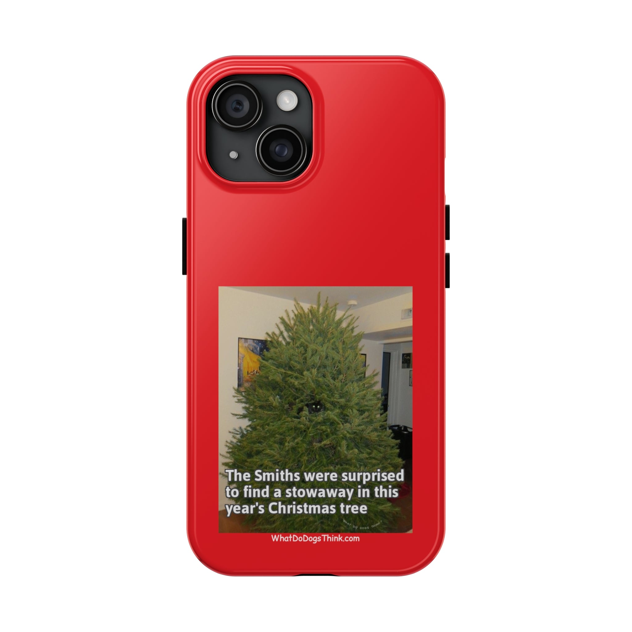 Stowaway Cat Red Tough Phone Cases