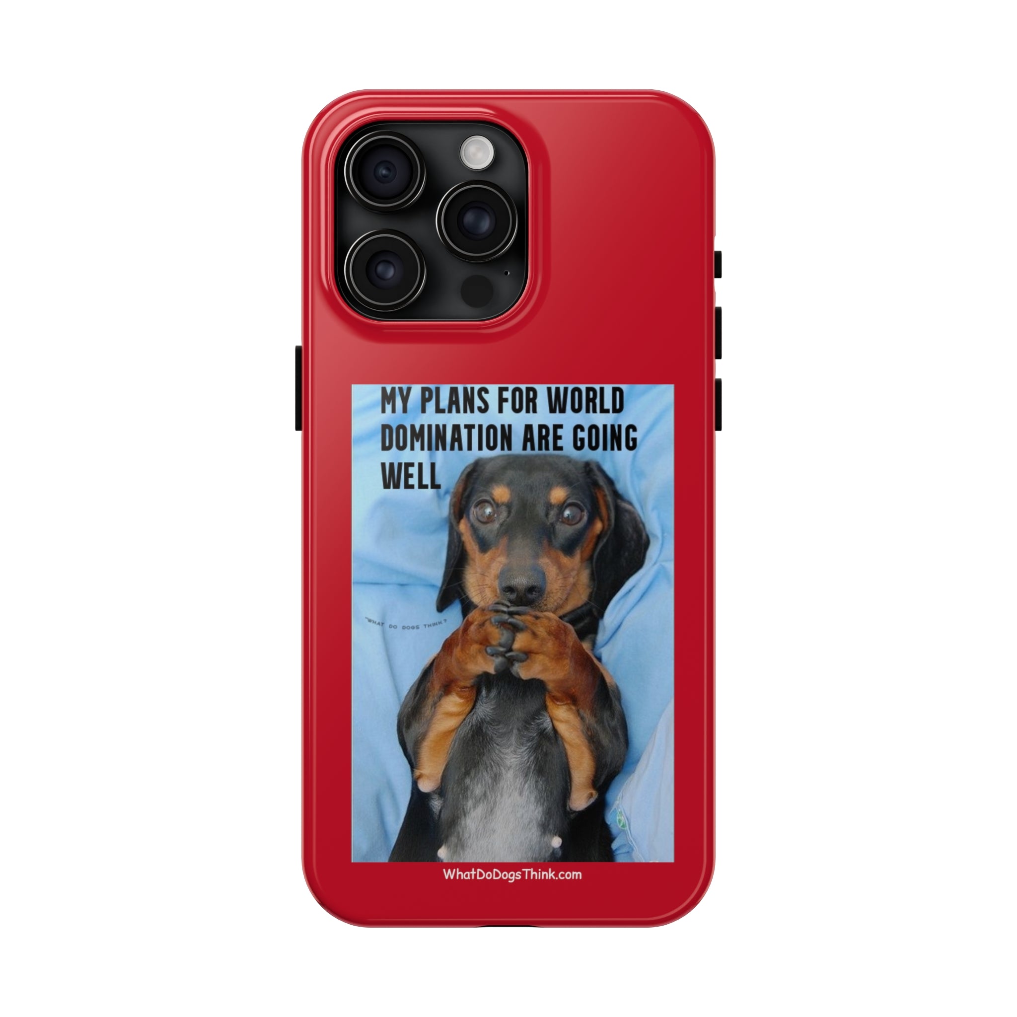World Domination Red Tough Phone Cases