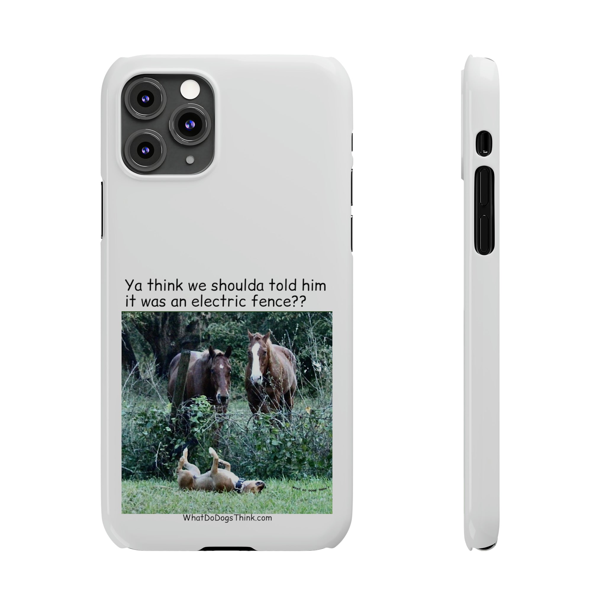Electric Fence White Slim Phone Case