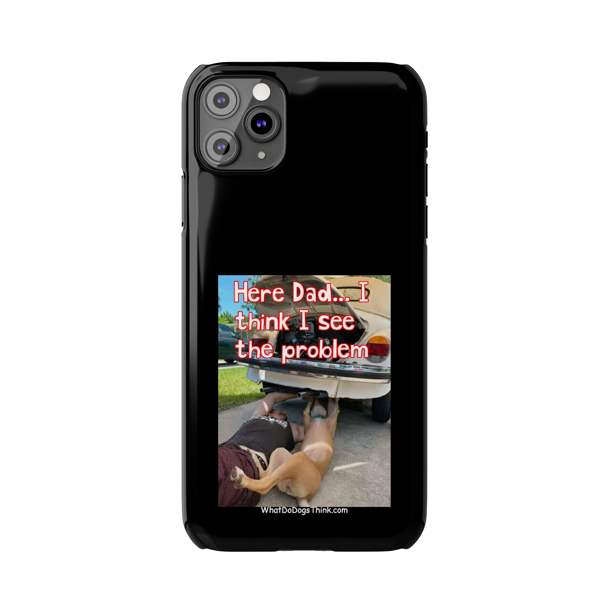 Here Dad Black Slim Phone Cases