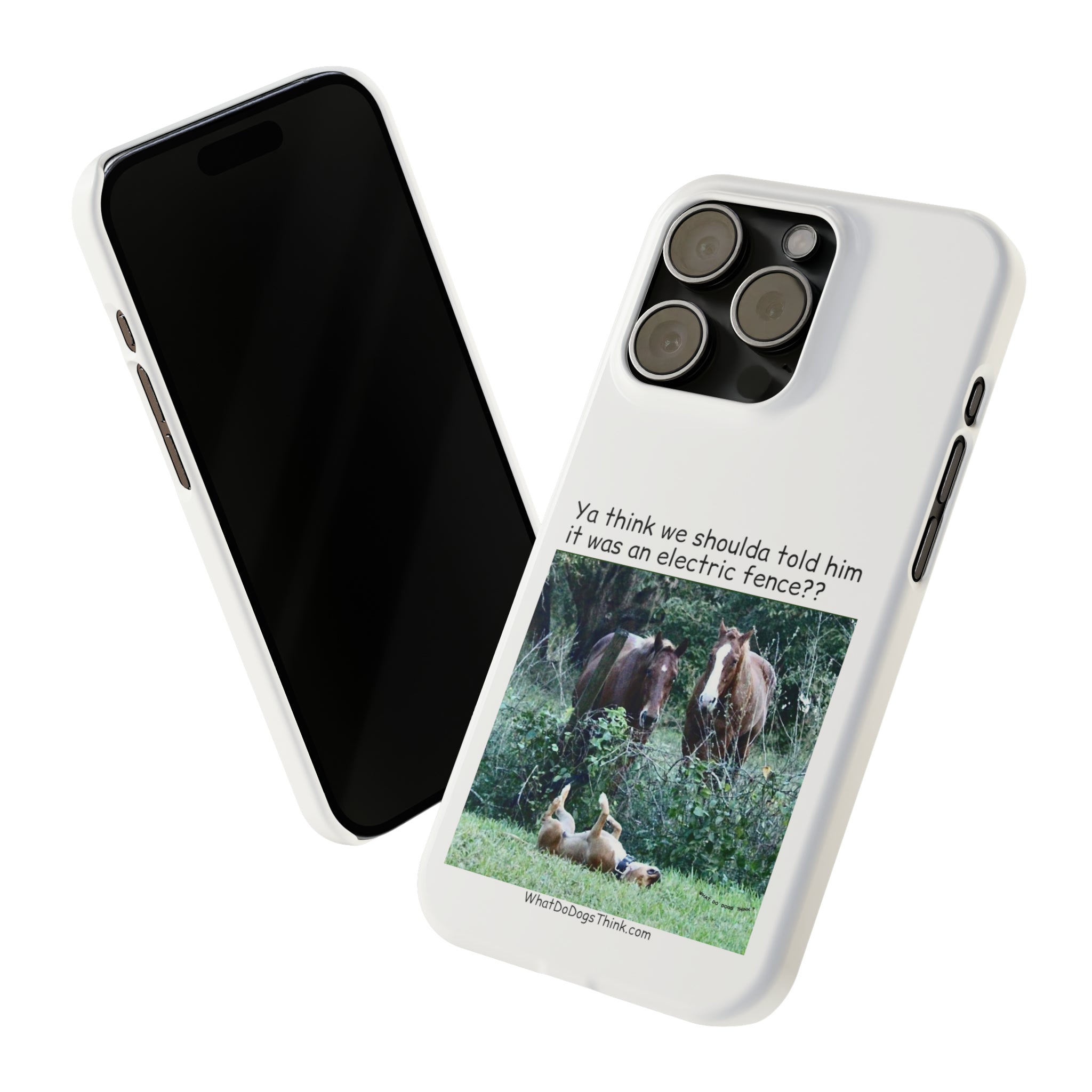 Electric Fence White Slim Phone Case
