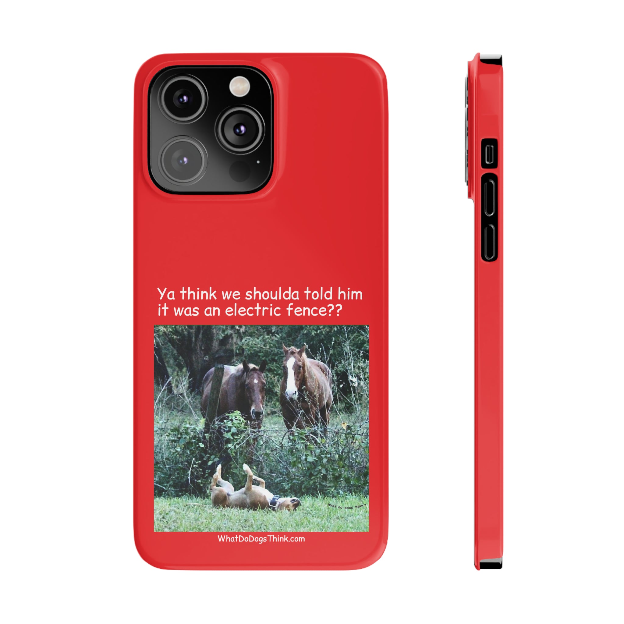 Electric Fence Red Slim Phone Case