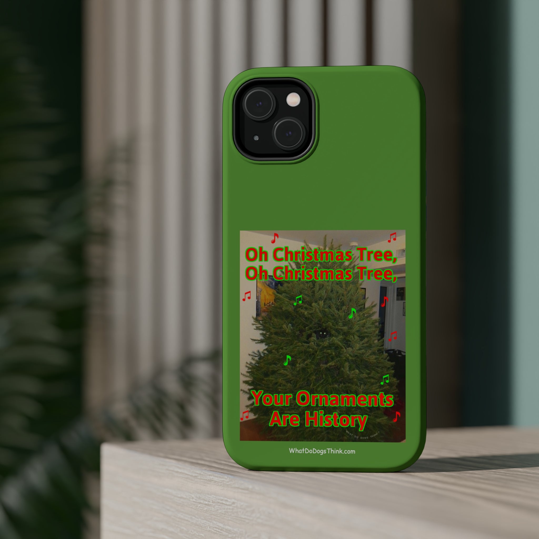 Christmas Tree Cat Green MagSafe Tough Case