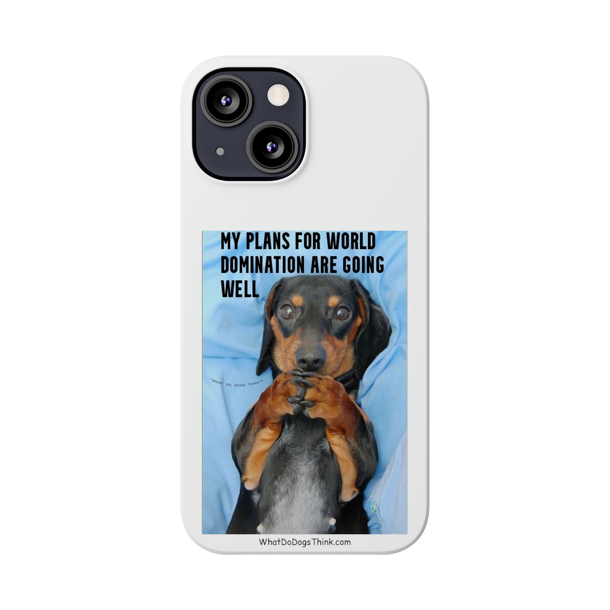 World Domination White Slim Phone Cases