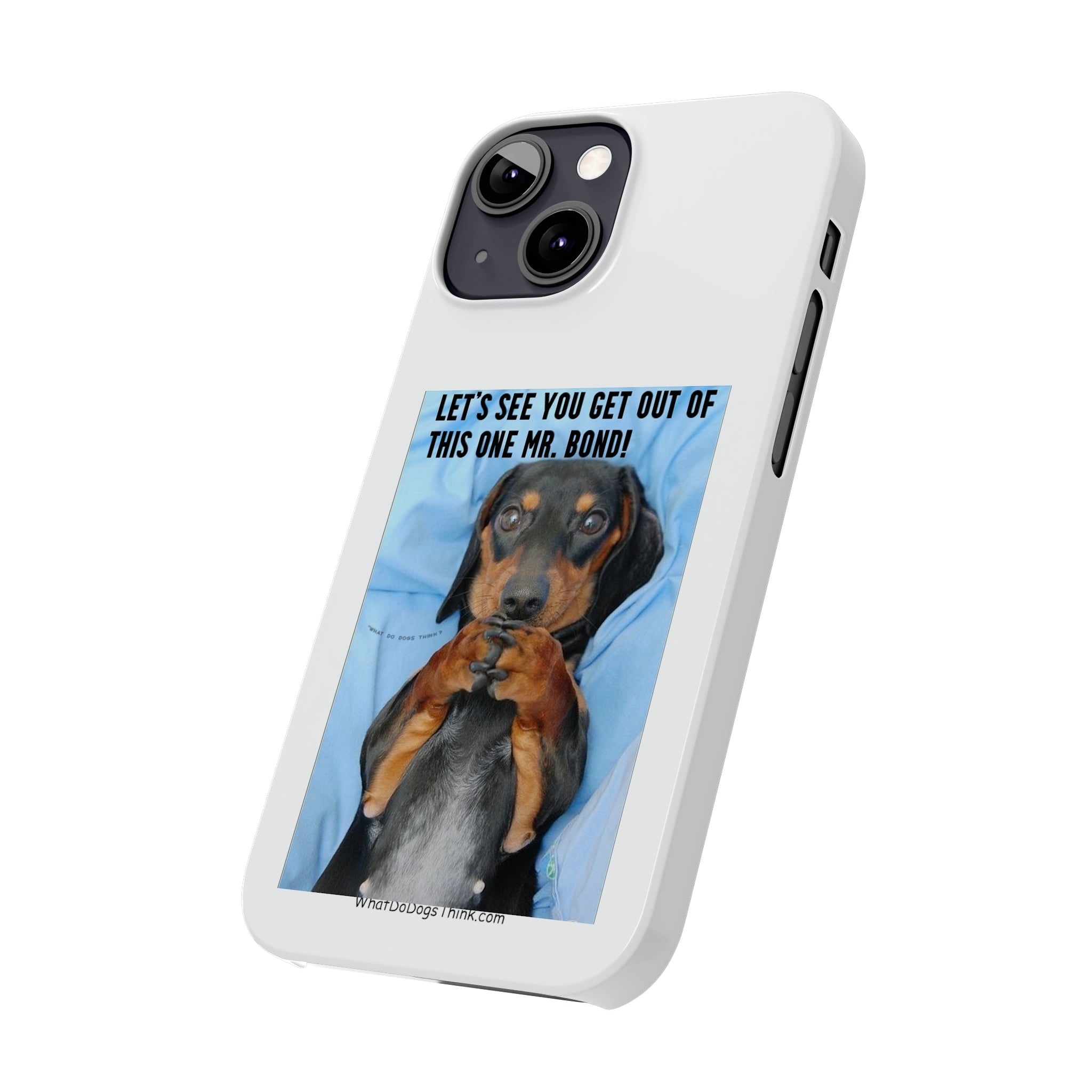 Mr. Bond White Slim Phone Cases