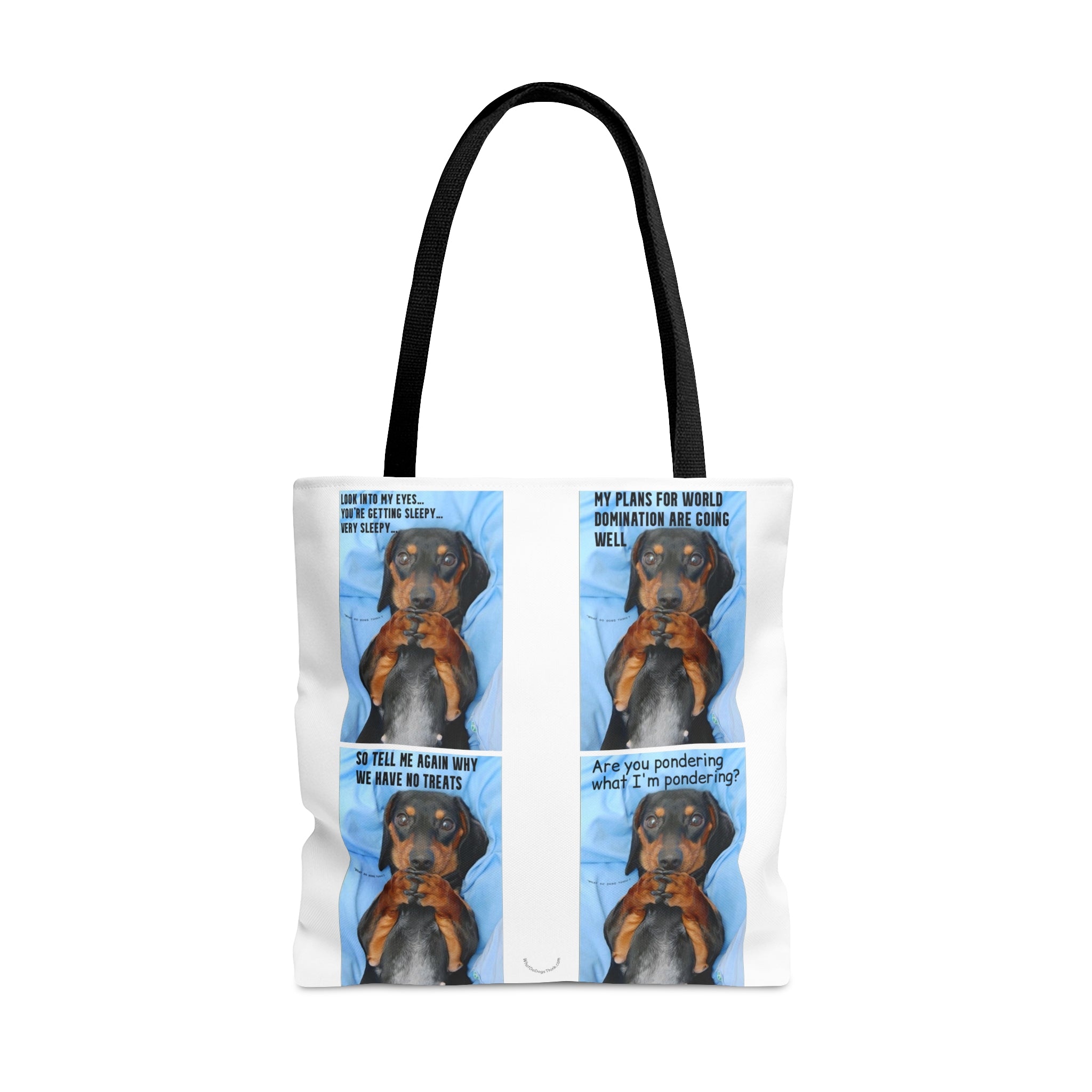Devious Dachshund White Premium Tote Bag
