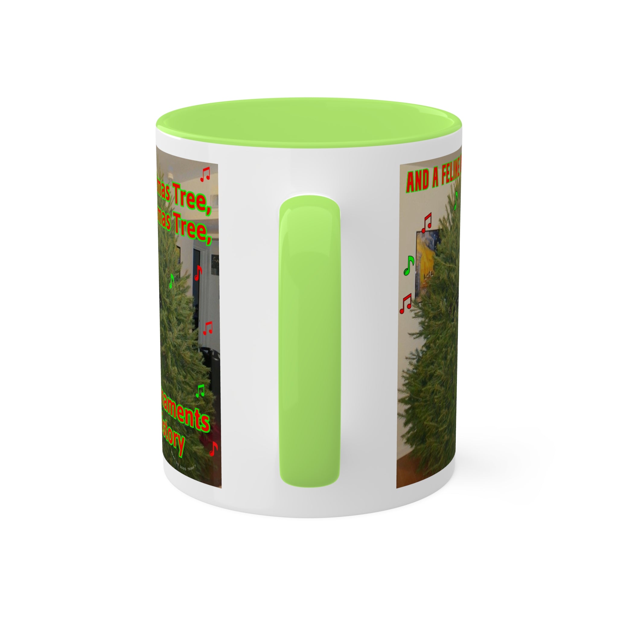 Christmas Tree Cat Mug 11oz