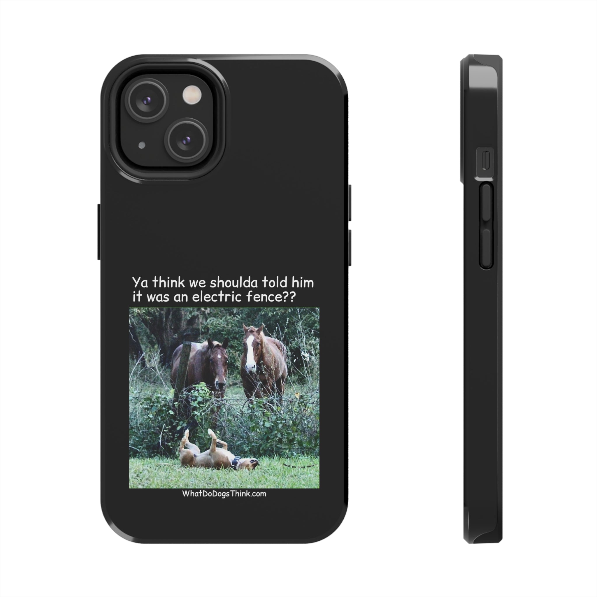 Electric Fence Black Tough Phone Cases