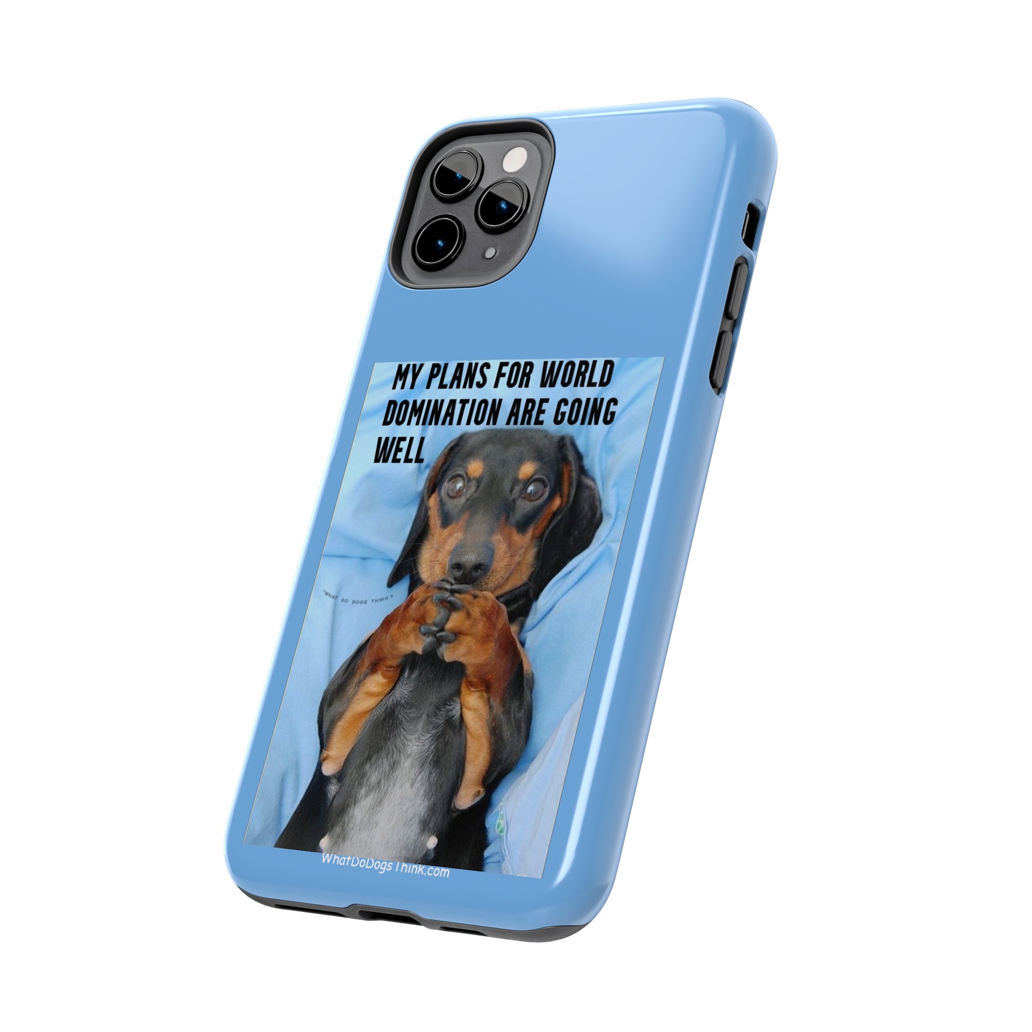 World Domination Blue Tough Phone Cases