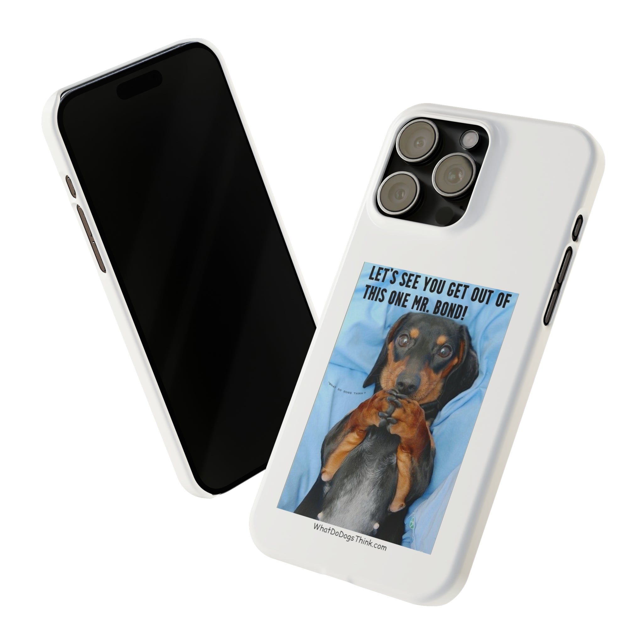 Mr. Bond White Slim Phone Cases