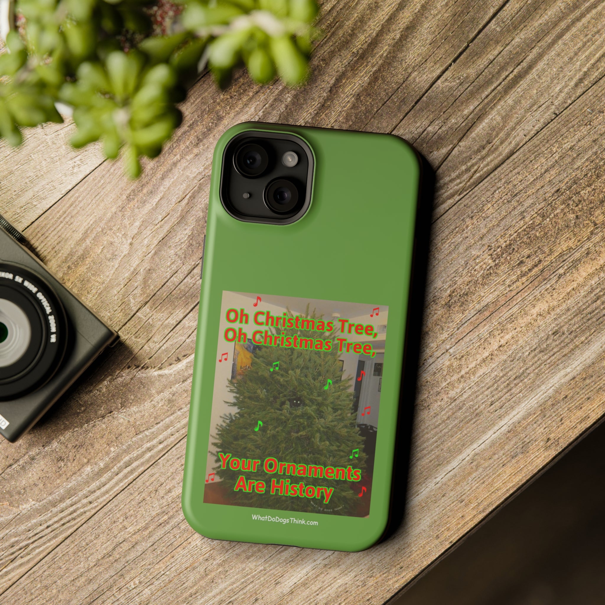 Christmas Tree Cat Green MagSafe Tough Case