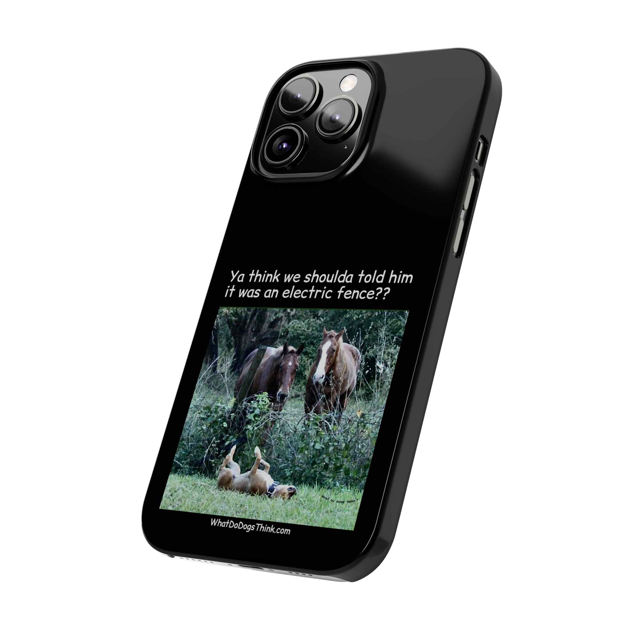 Electric Fence Black Slim Phone Case