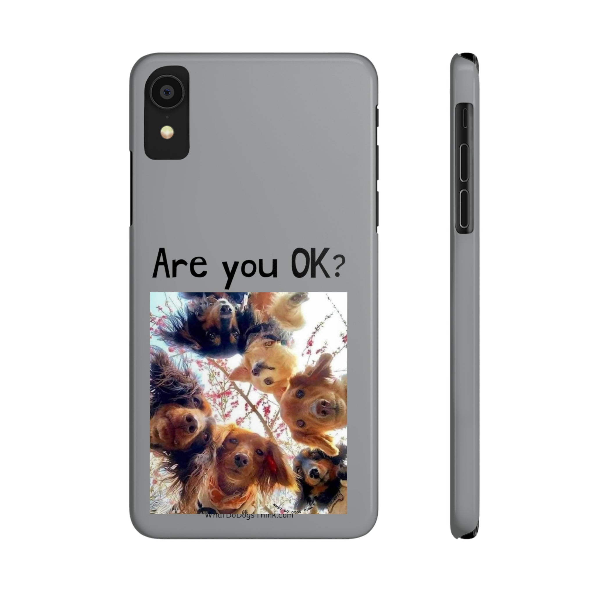 Are you OK? Grey Slim Phone Cases