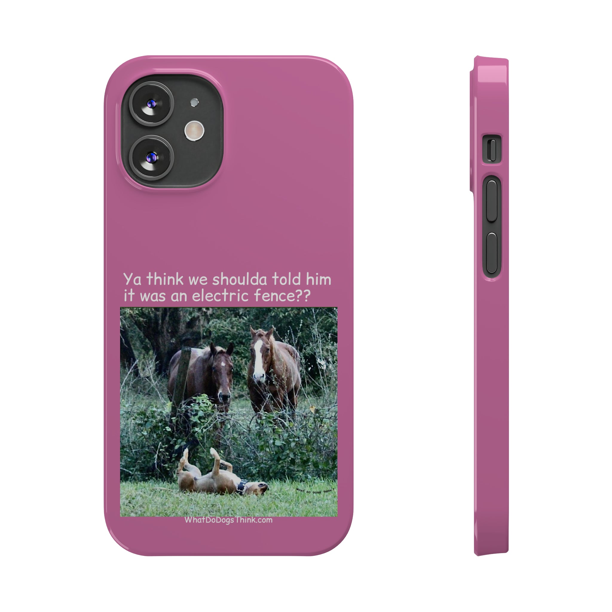 Electric Fence Pink Slim Phone Case