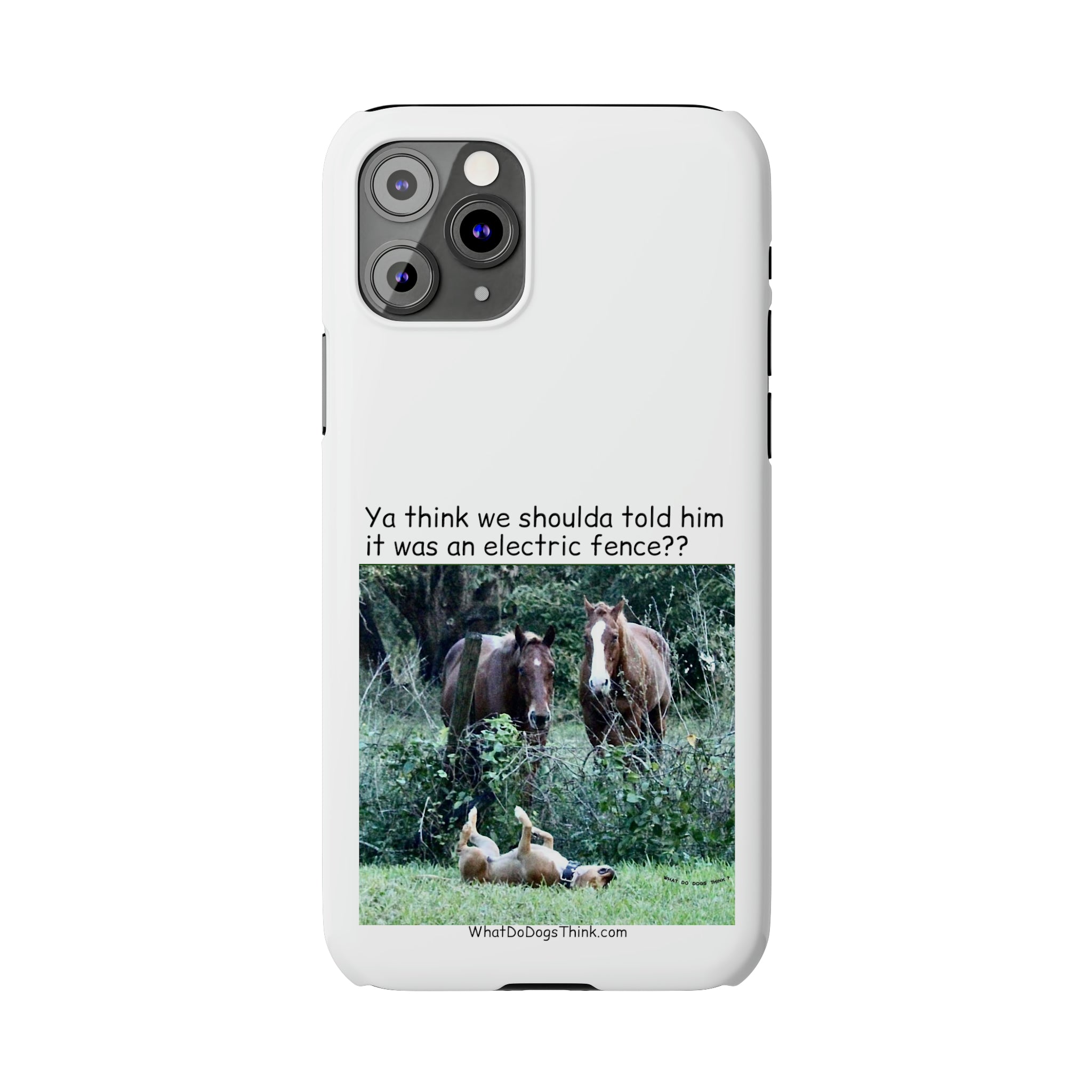 Electric Fence White Slim Phone Case
