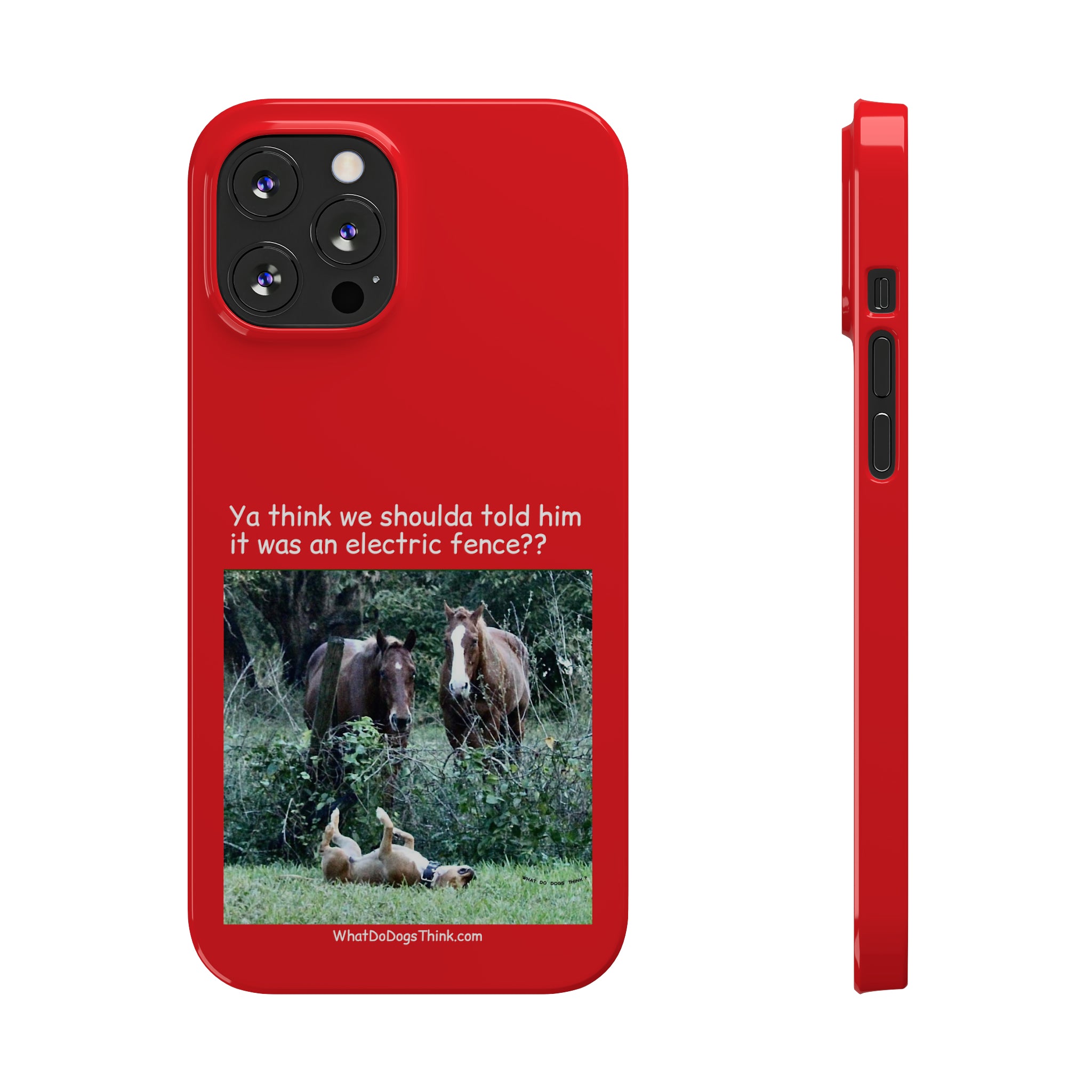 Electric Fence Red Slim Phone Case