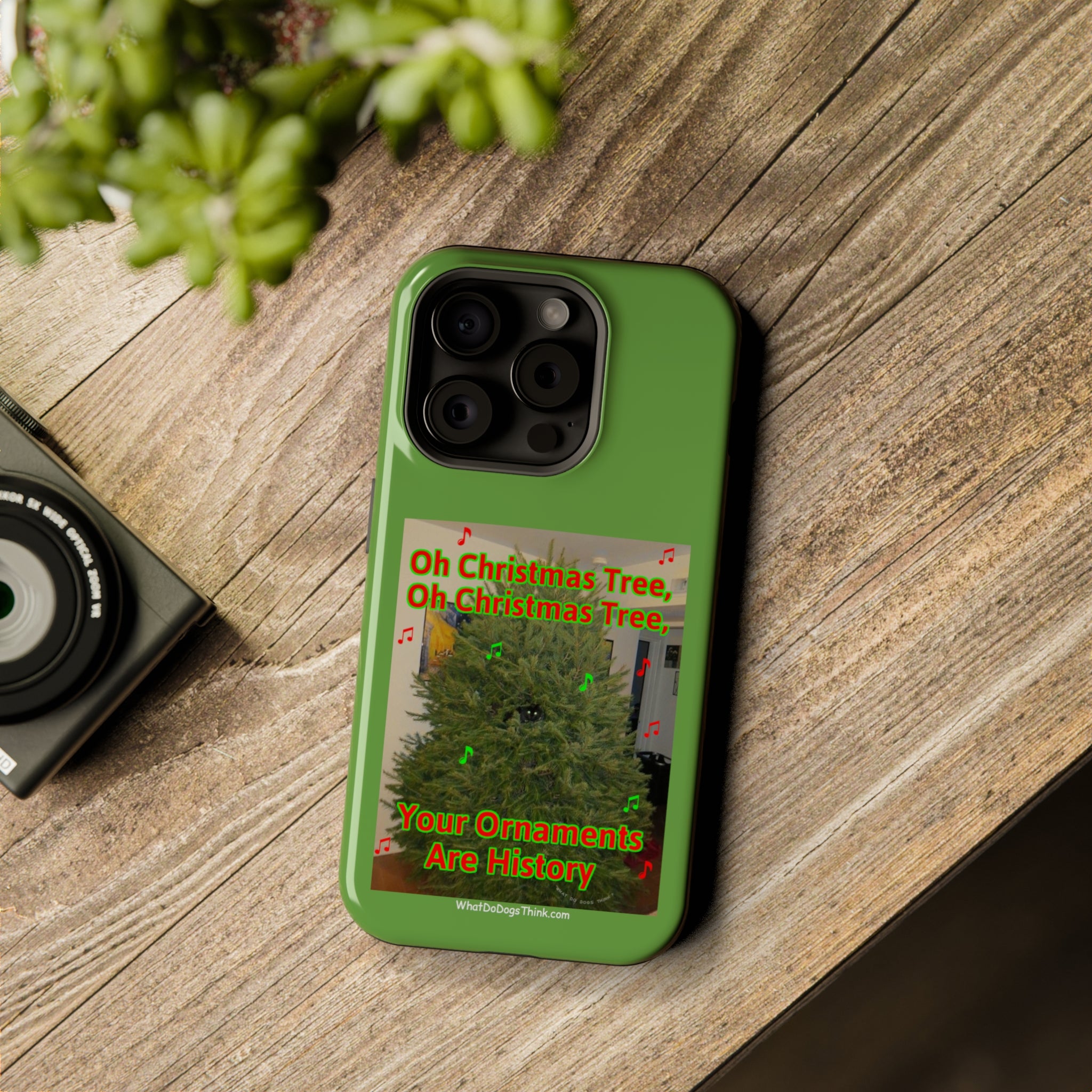 Christmas Tree Cat Green MagSafe Tough Case