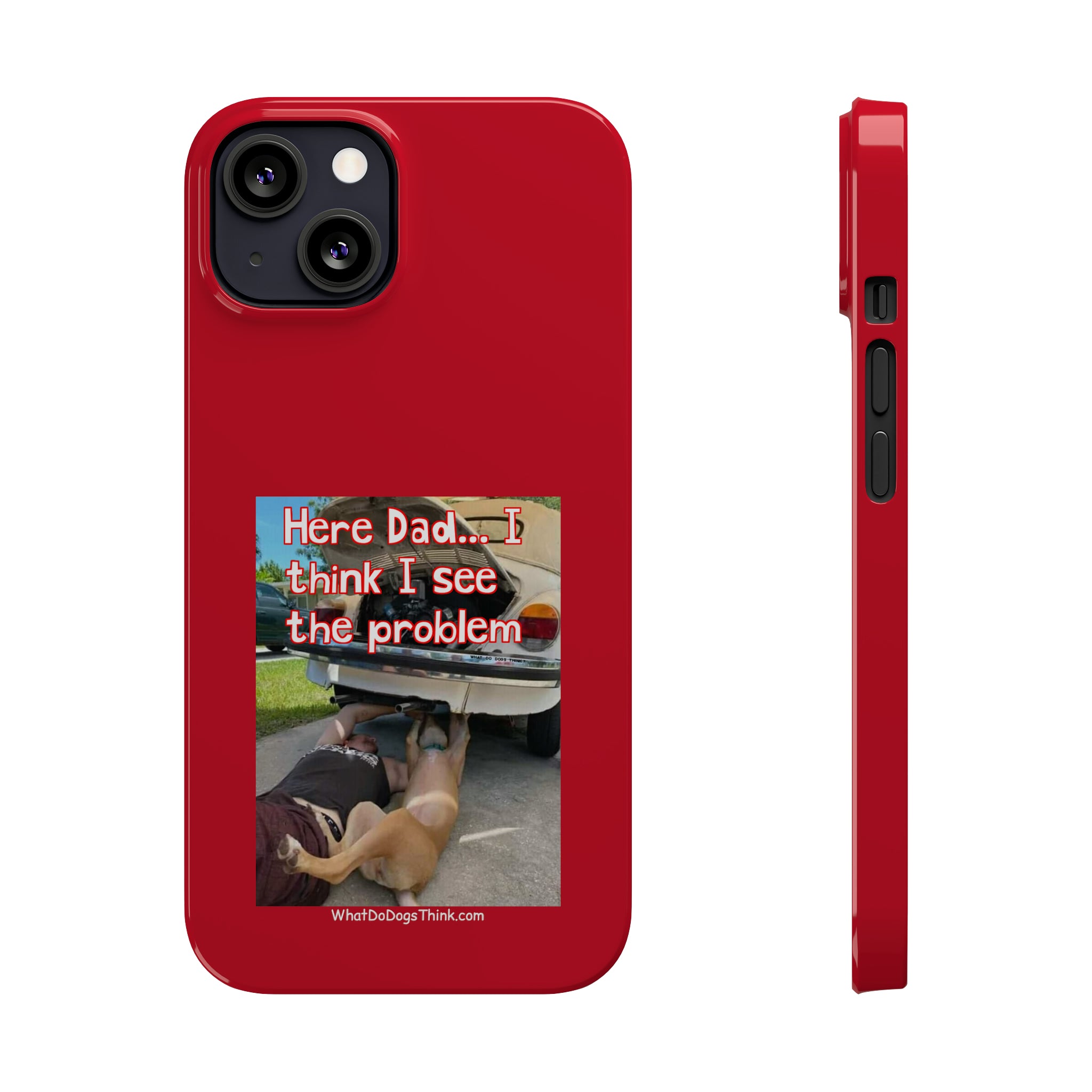 Here Dad Red Slim Phone Cases