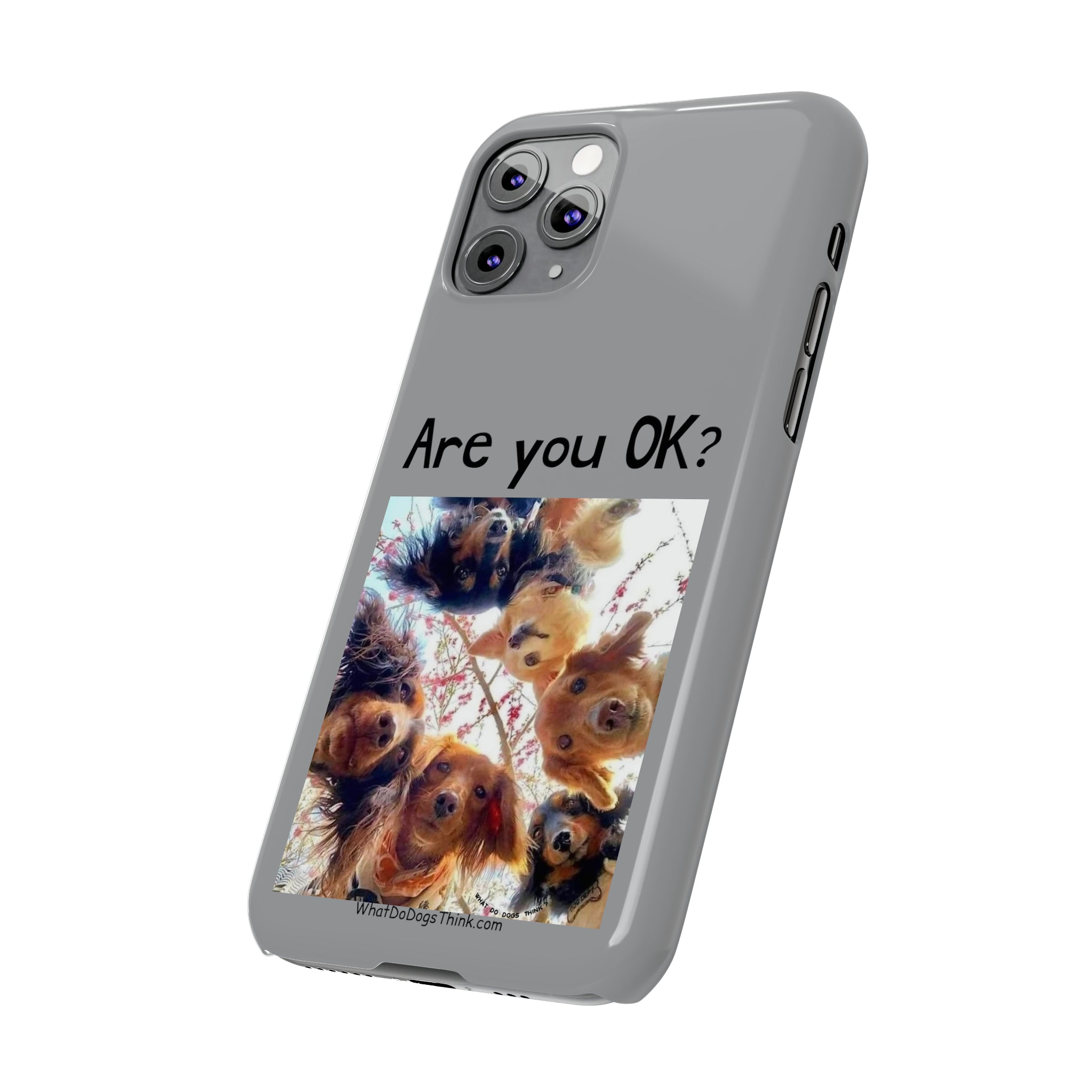 Are you OK? Grey Slim Phone Cases