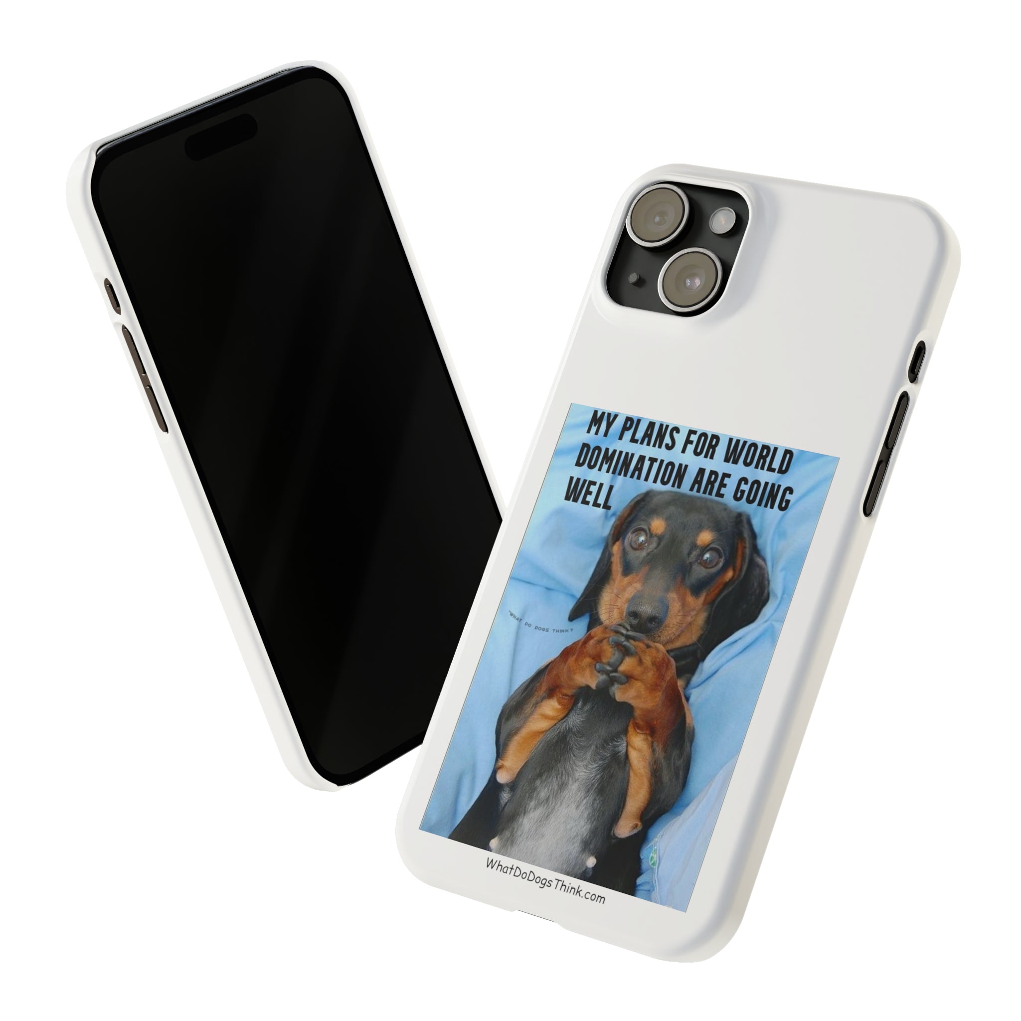 World Domination White Slim Phone Cases