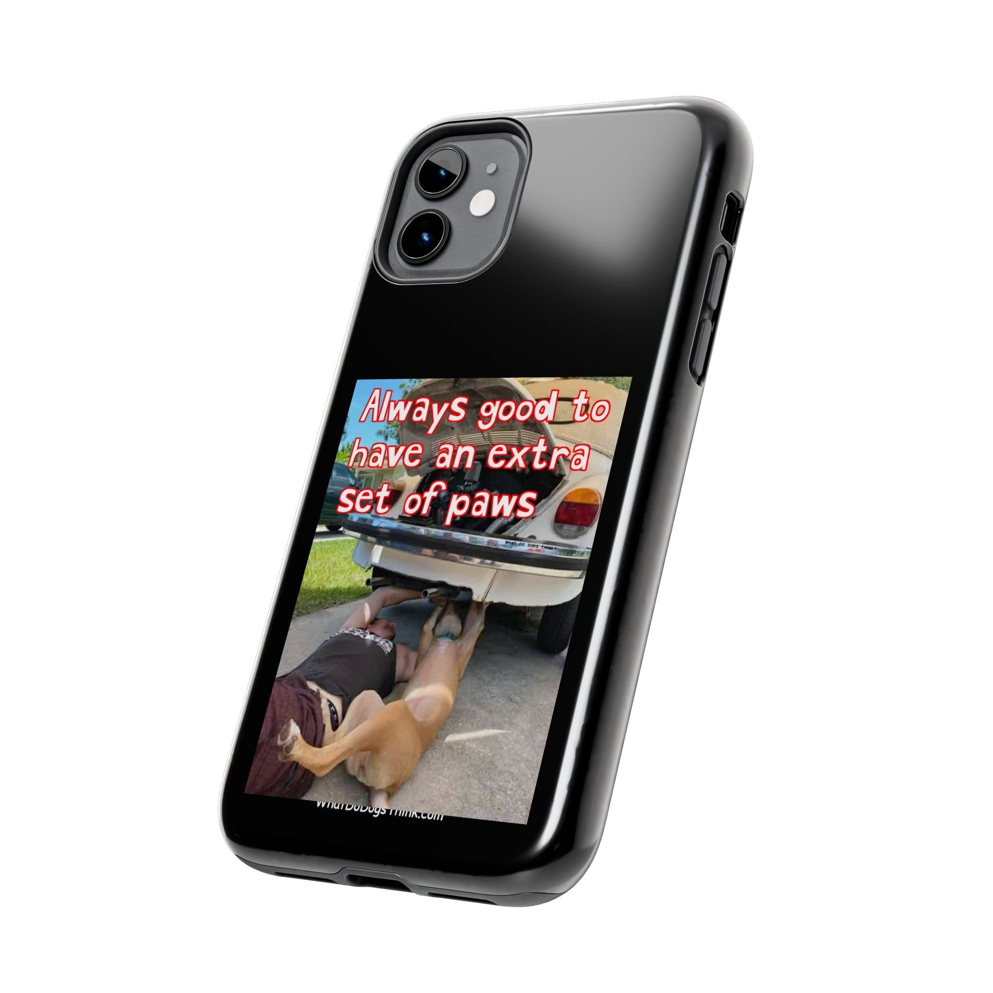 Extra Paw Black Tough Phone Cases