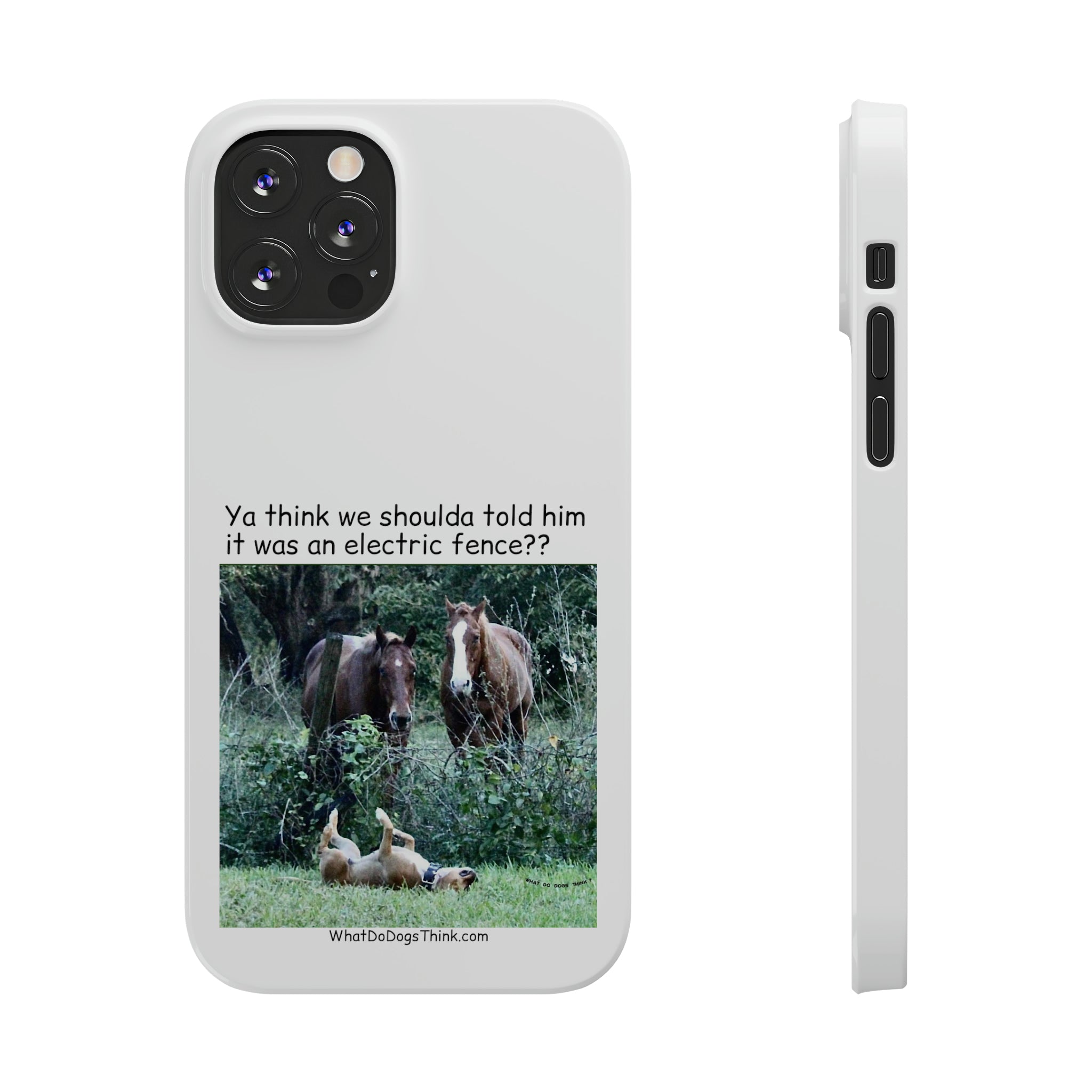 Electric Fence White Slim Phone Case