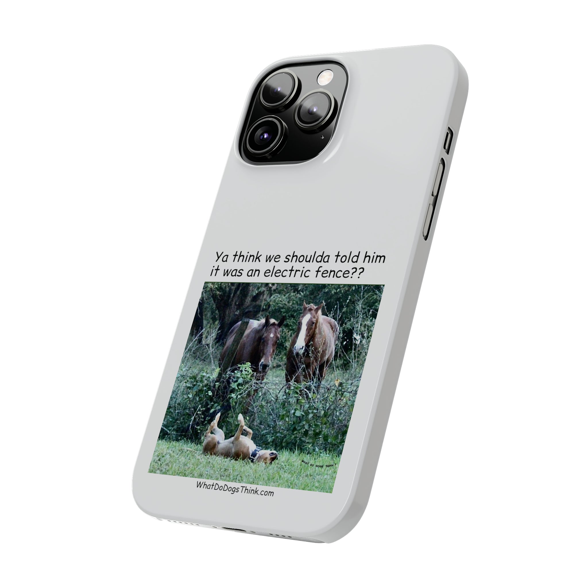 Electric Fence White Slim Phone Case