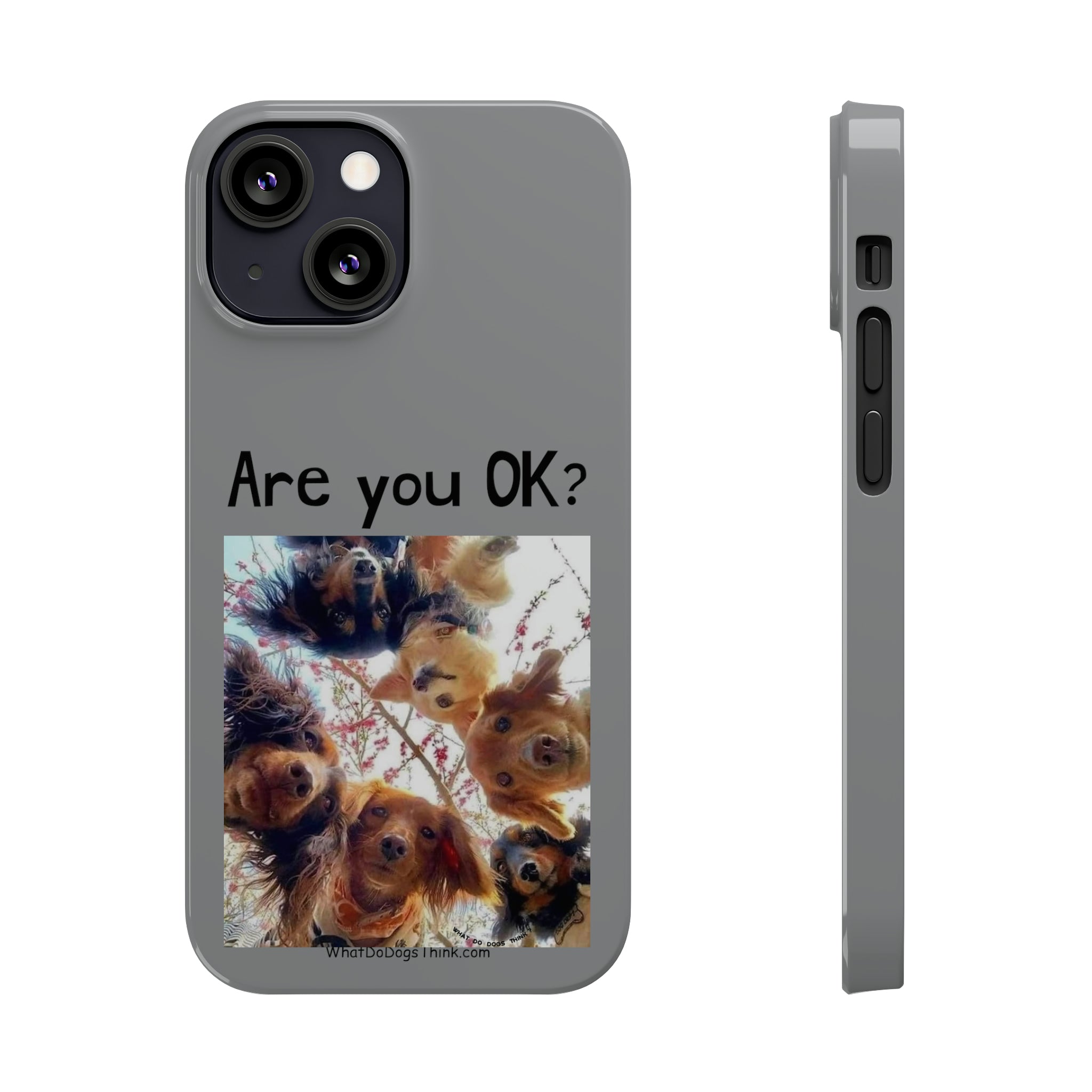 Are you OK? Grey Slim Phone Cases