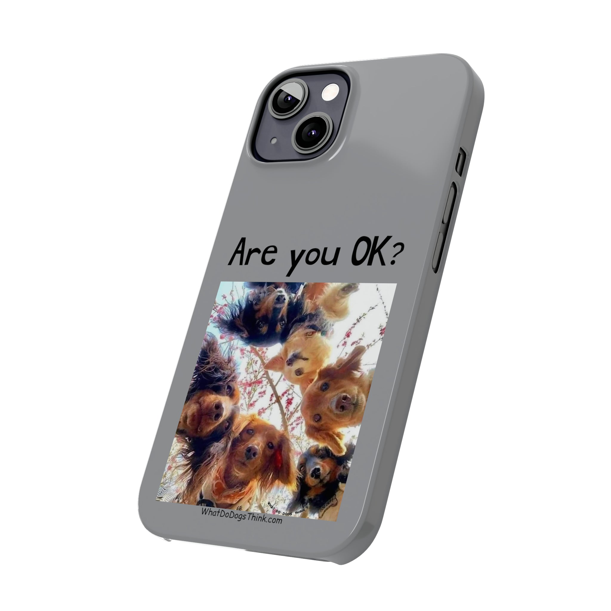 Are you OK? Grey Slim Phone Cases