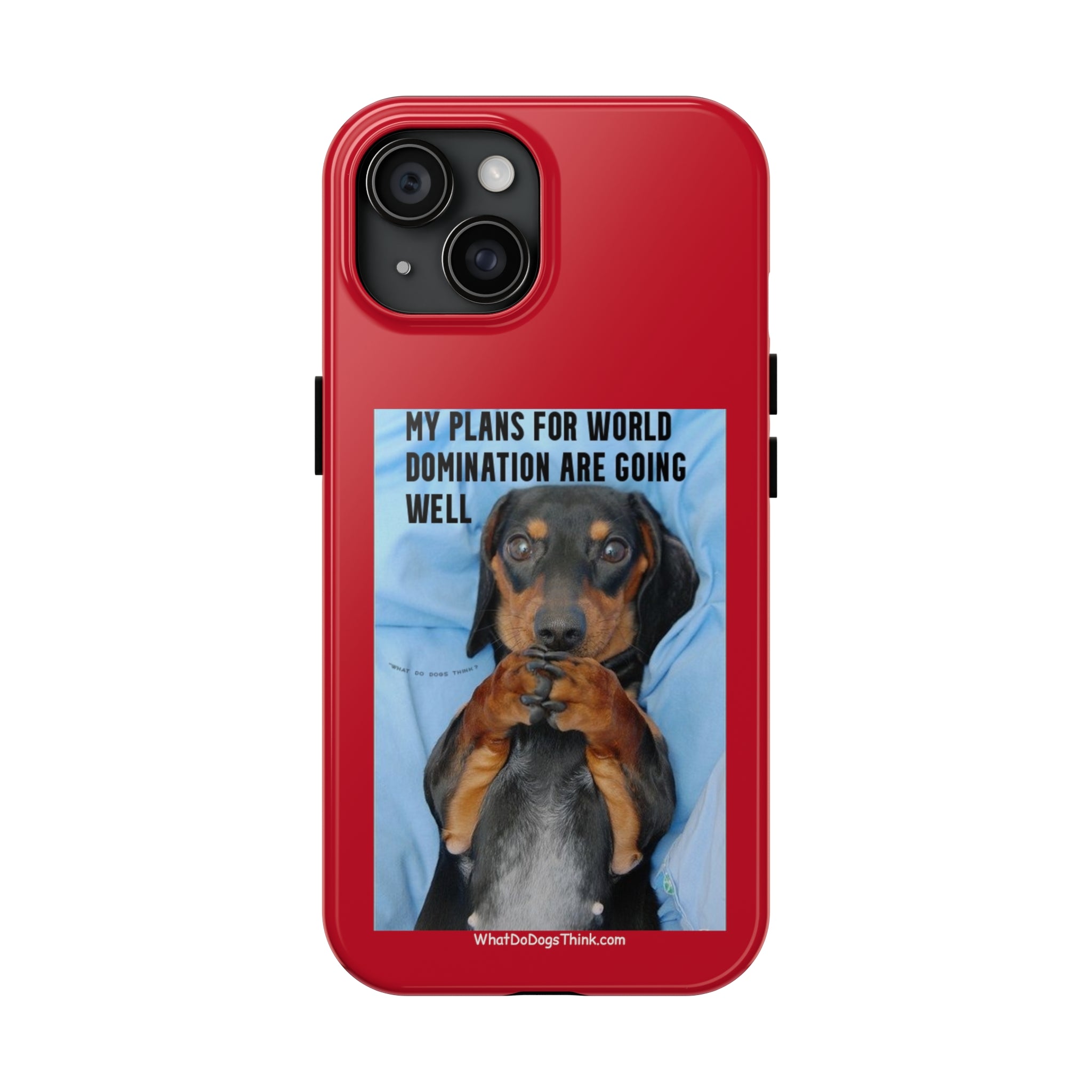 World Domination Red Tough Phone Cases