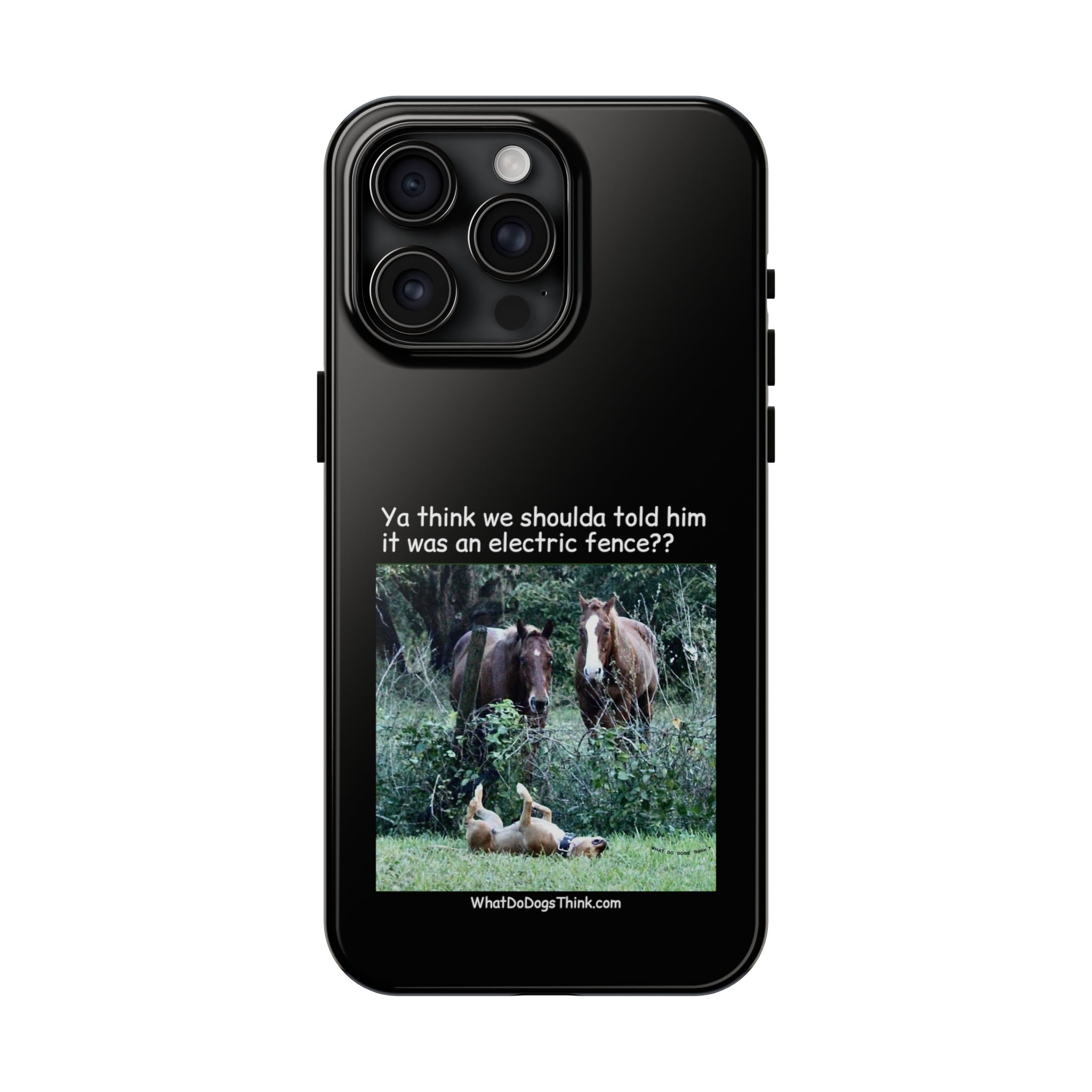 Electric Fence Black Tough Phone Cases