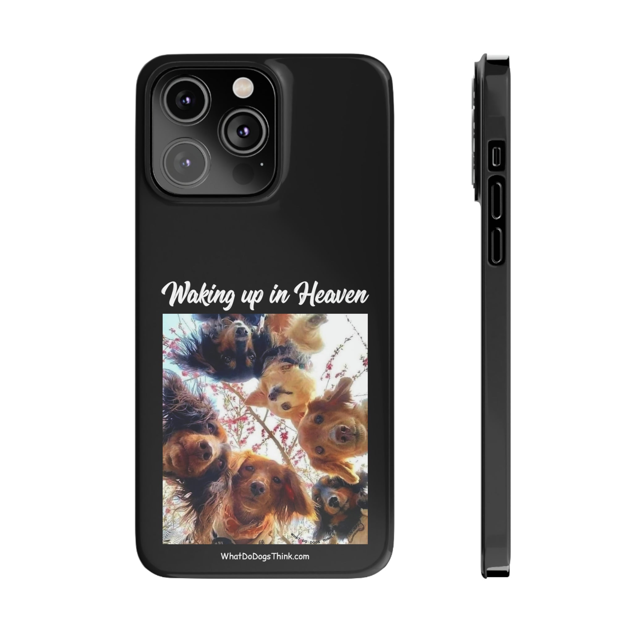 Waking Up In Heaven Black Slim Phone Cases
